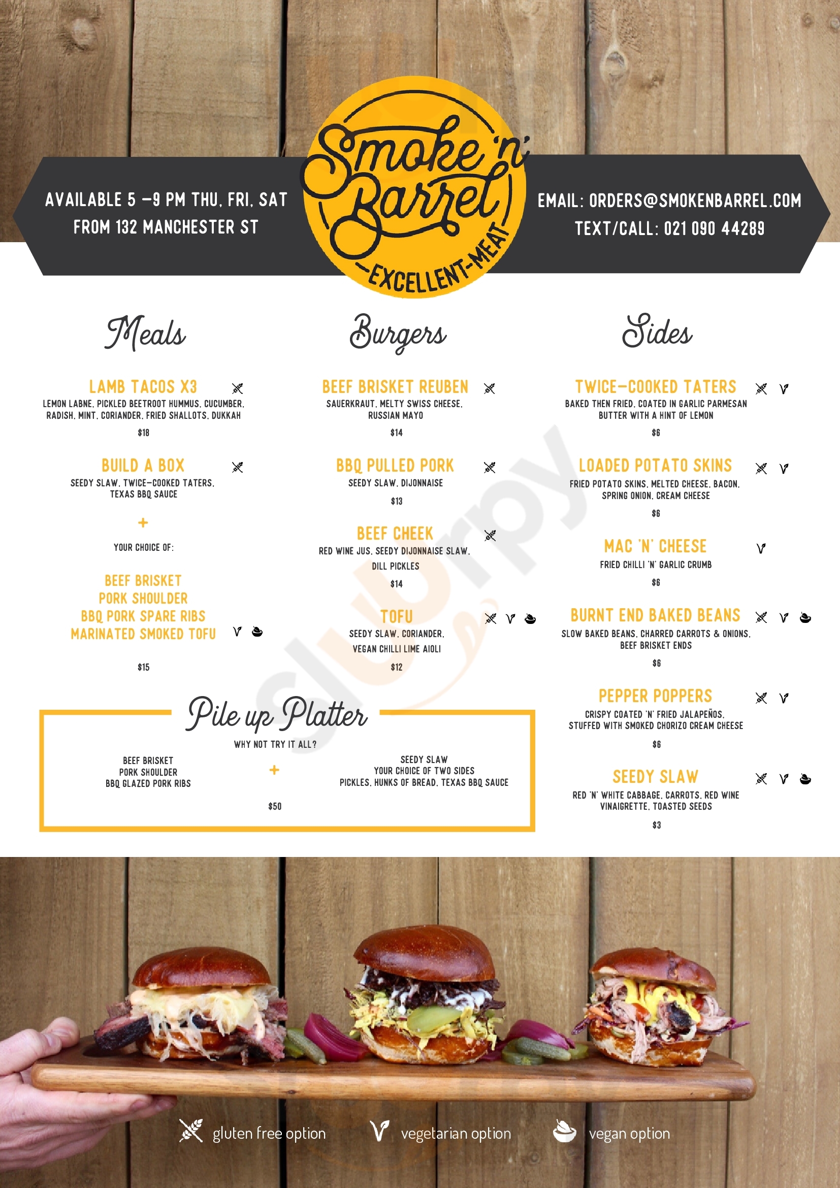 Smoke 'n' Barrel Christchurch Menu - 1