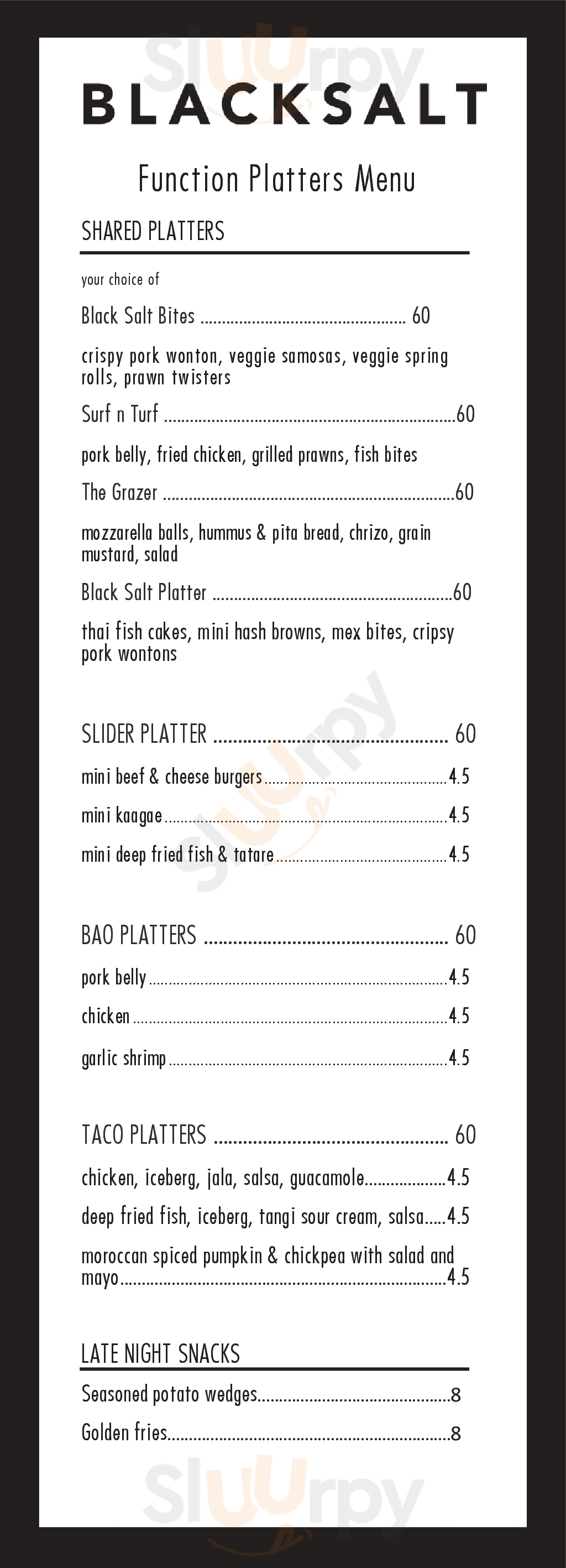 Black Salt Auckland Central Menu - 1