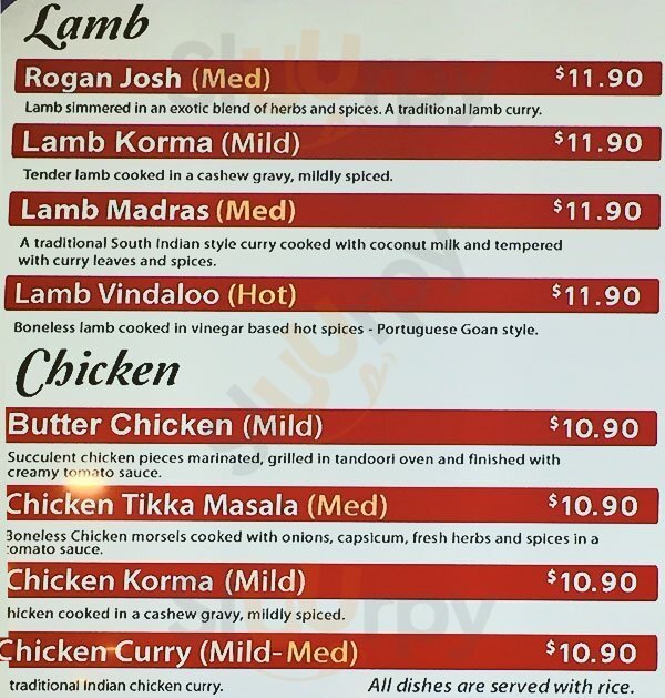 Jewel Of Bombay Auckland Central Menu - 1