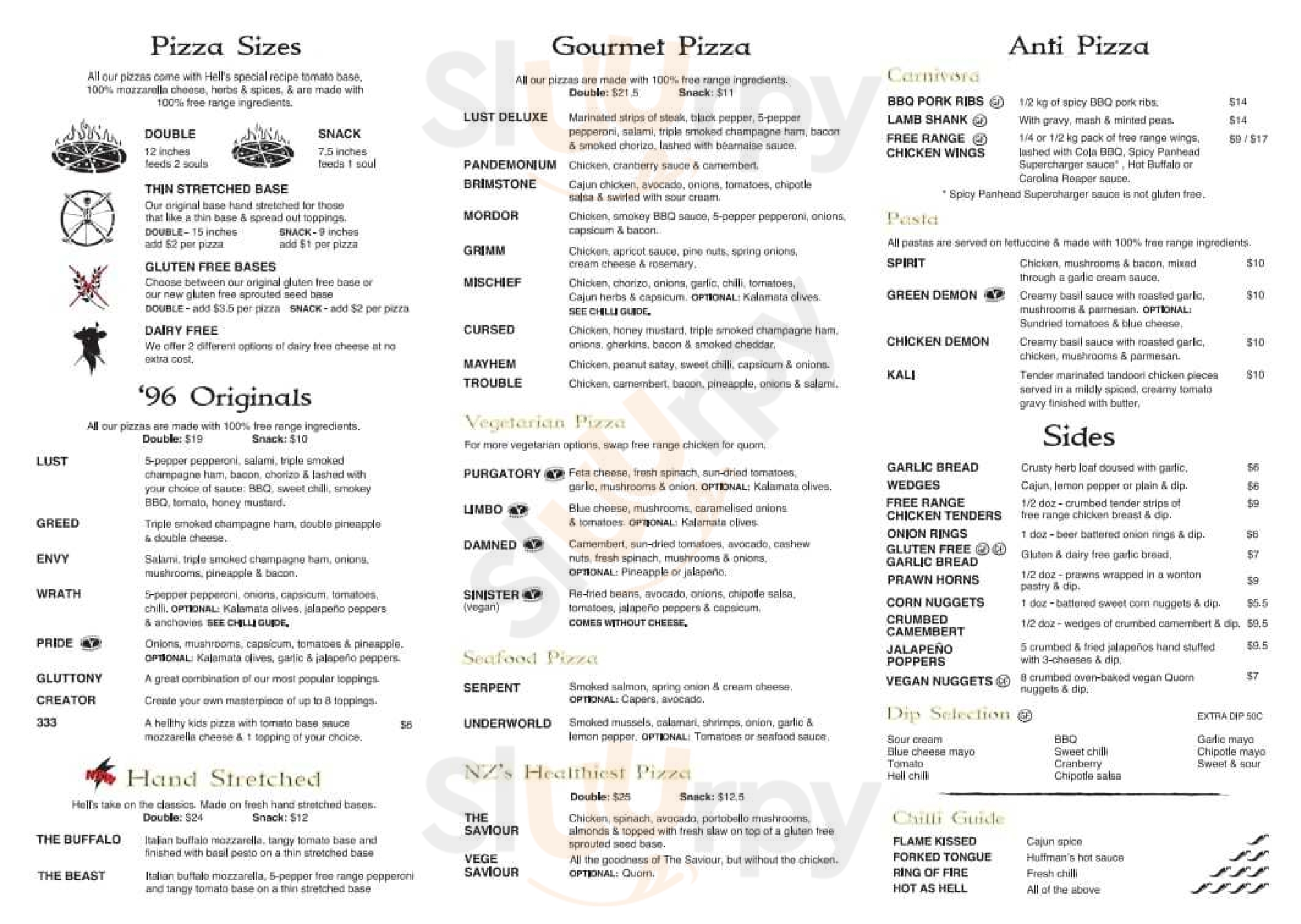 Hell Auckland Central Menu - 1