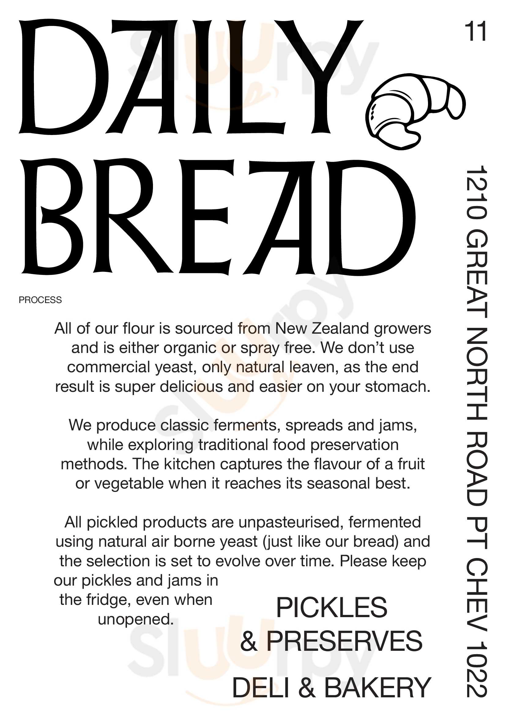 Daily Bread Auckland Menu - 1