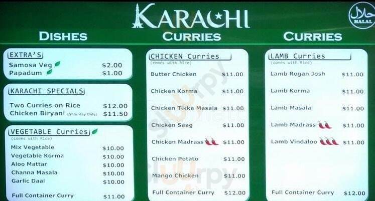 Karachi Indian Cuisine Auckland Central Menu - 1