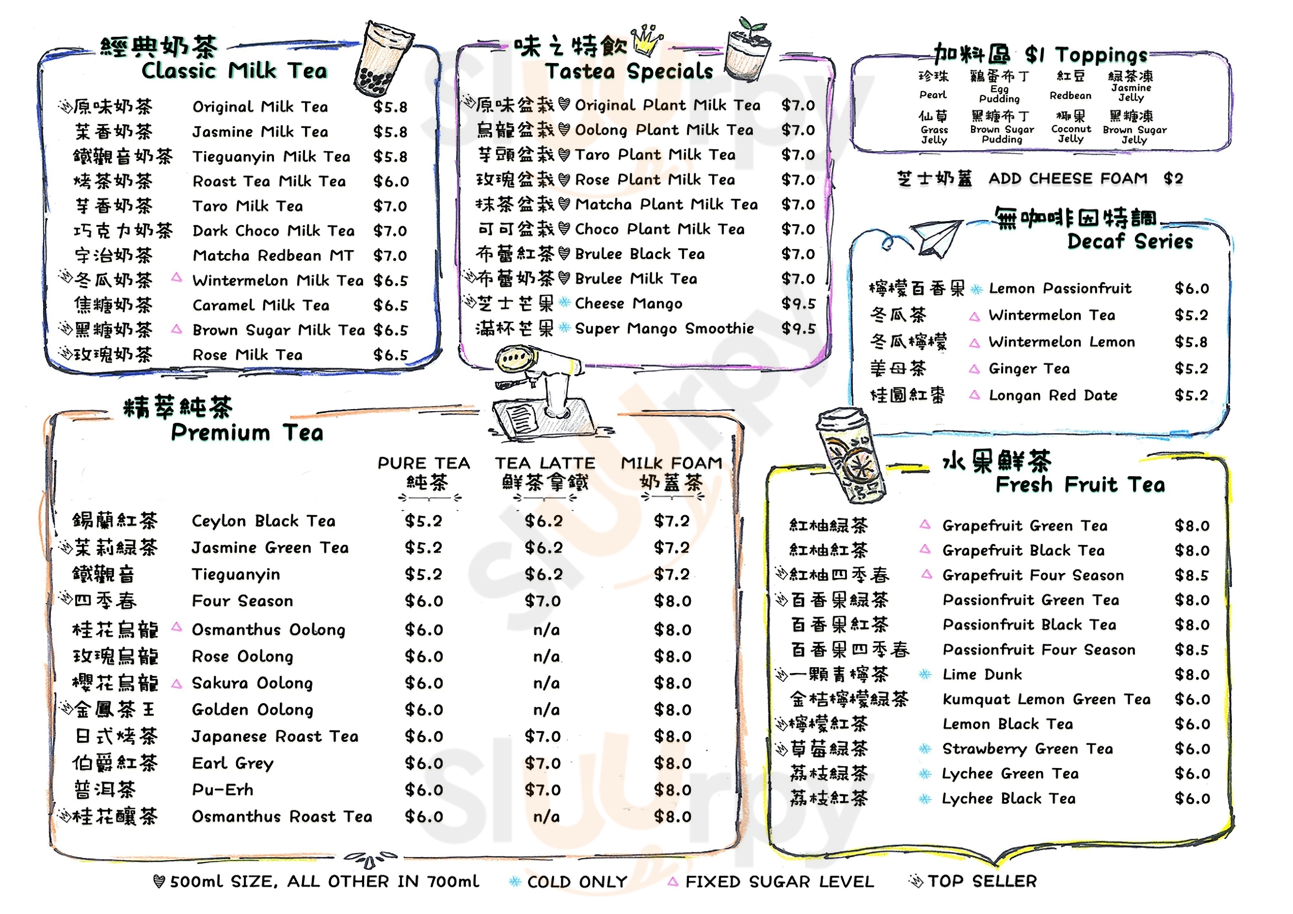 Tastea Alley Auckland Central Menu - 1