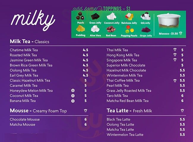 Chatime Auckland Central Menu - 1