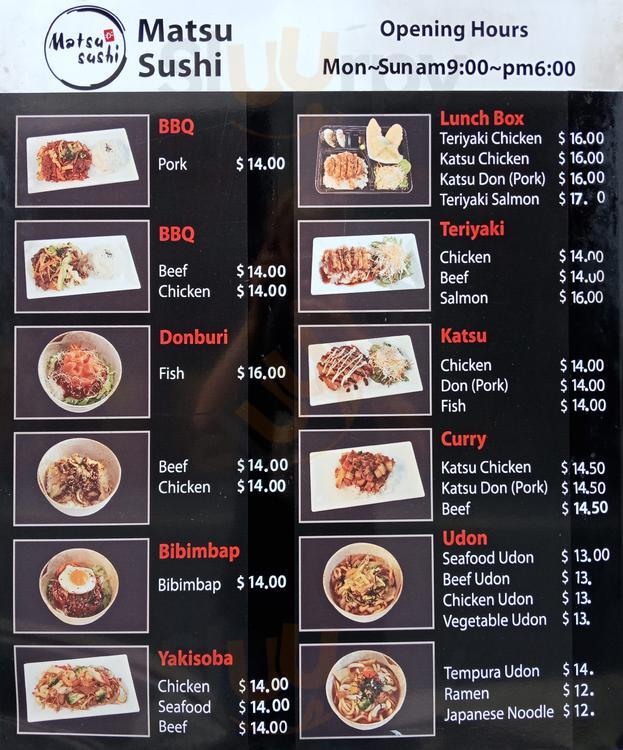 Matsu Sushi Auckland Central Menu - 1