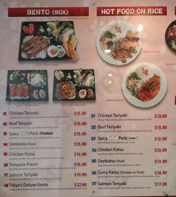 Tokyo Sushi Auckland Central Menu - 1