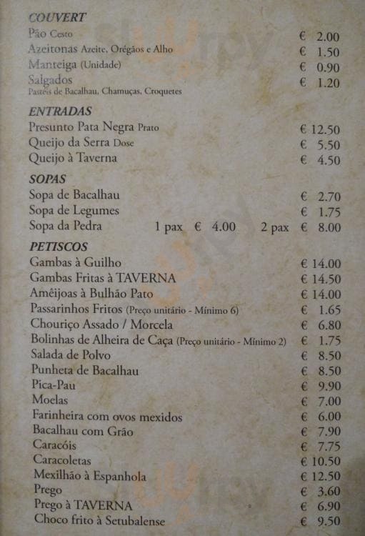 Taverna Do Rogério Carcavelos Menu - 1