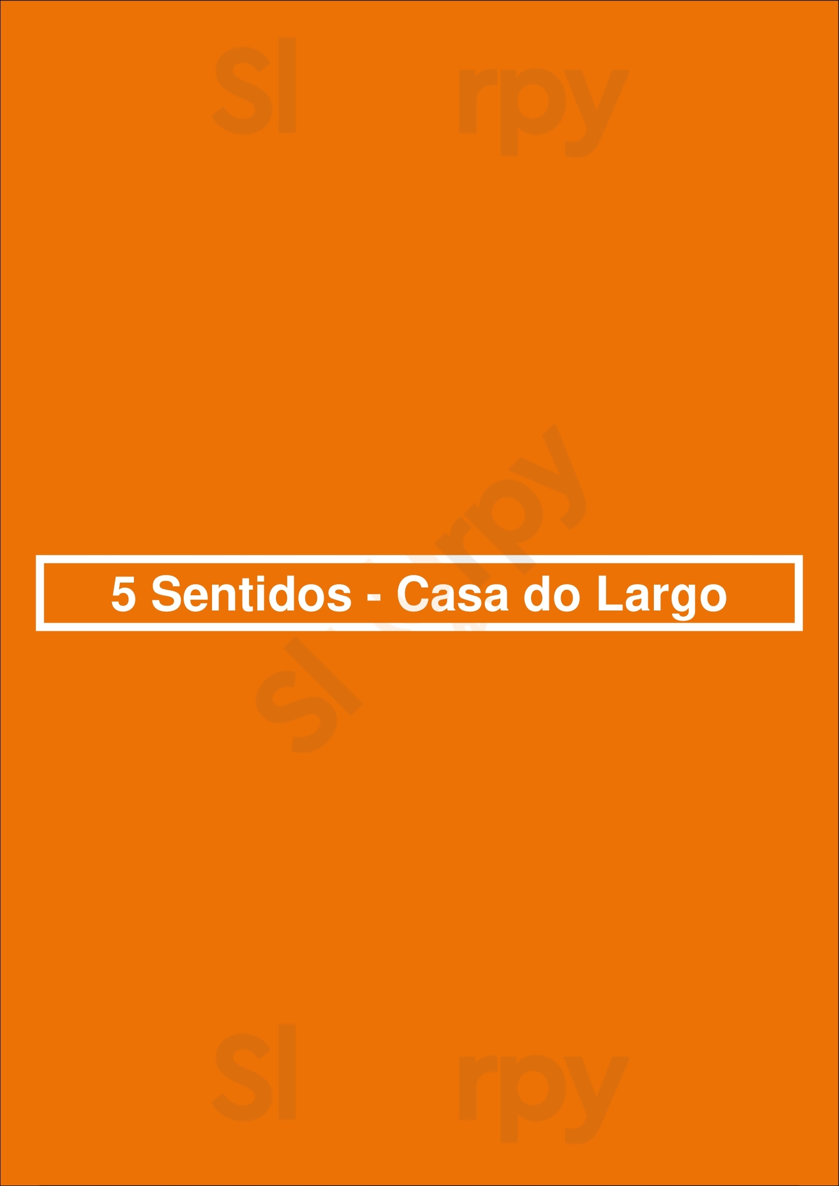 5 Sentidos - Casa Do Largo Cascais Menu - 1