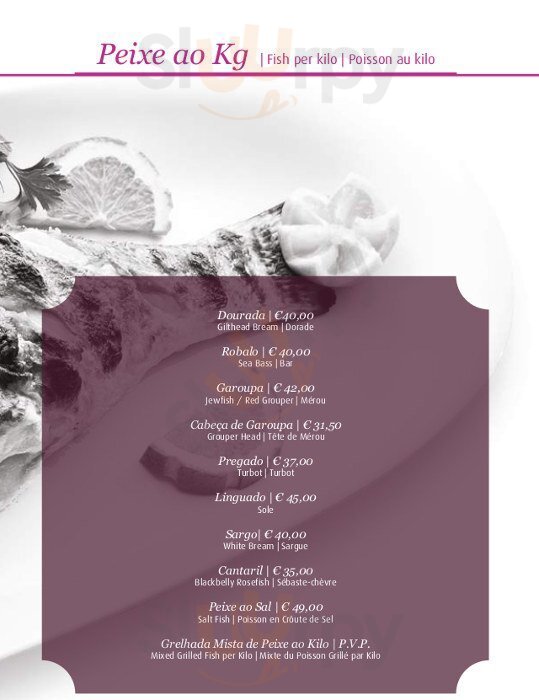 Caseiro Praia Carcavelos Menu - 1