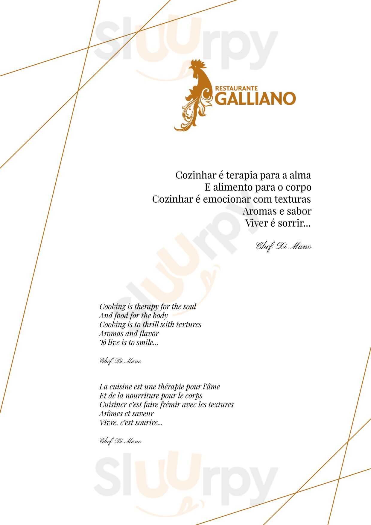 Restaurante Galliano Barcelos Menu - 1