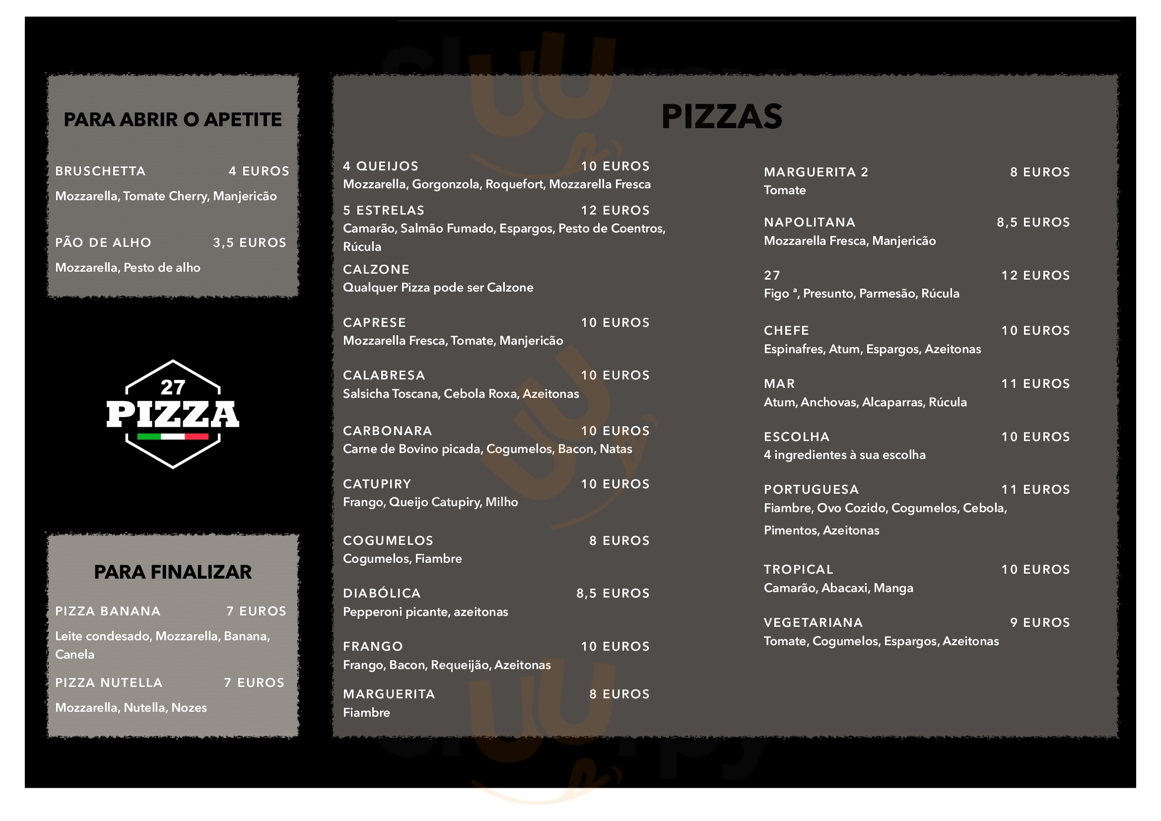 Pizza 27 Carcavelos Menu - 1
