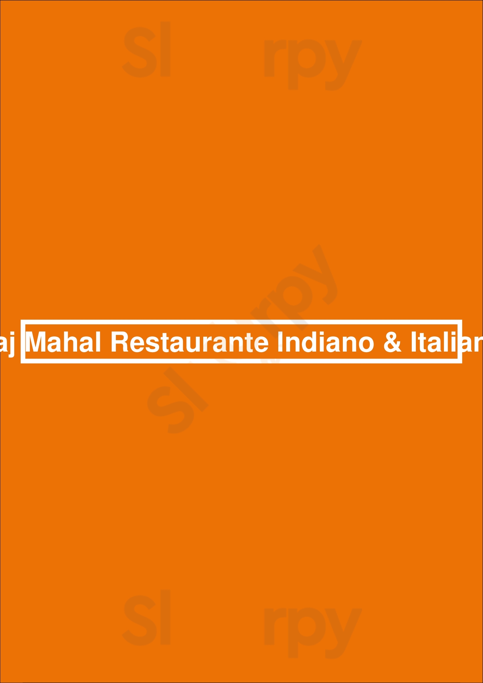 Taj Mahal Restaurante Indiano & Italiano Cascais Menu - 1