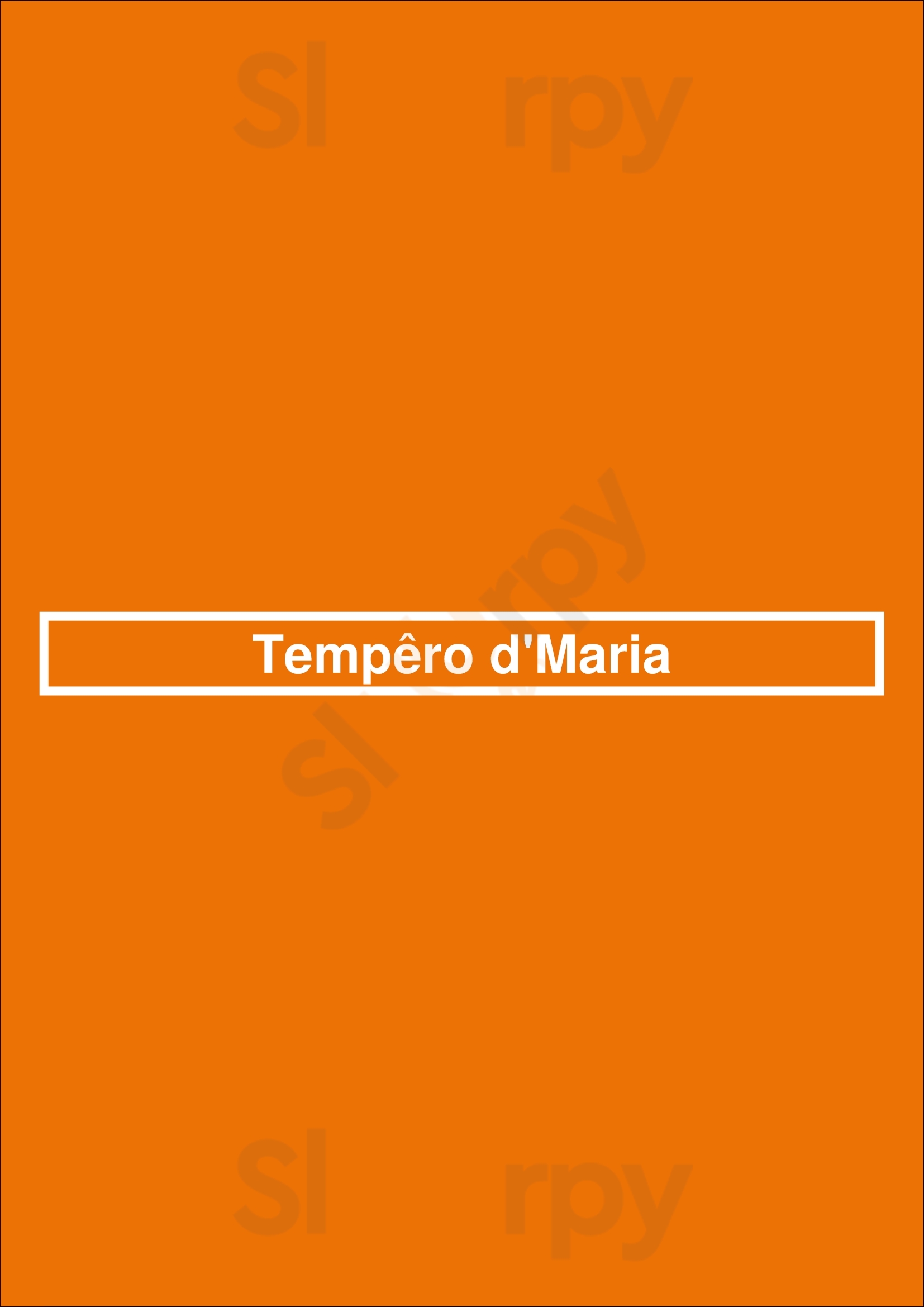 Tempêro D'maria Vila Nova de Gaia Menu - 1