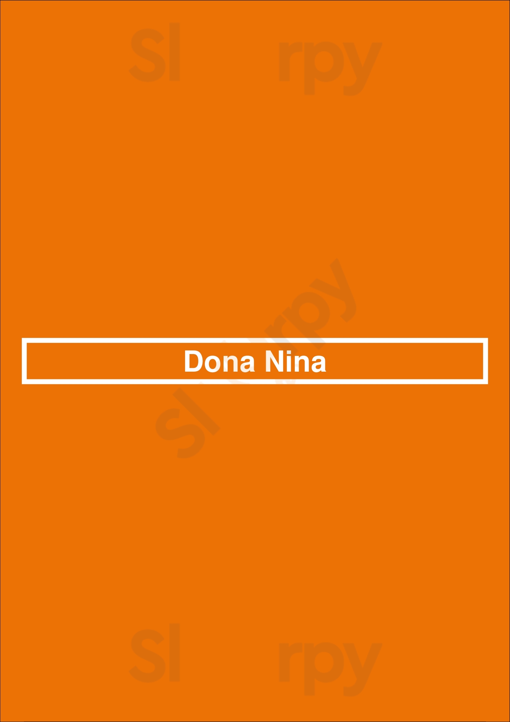 Dona Nina Funchal Menu - 1