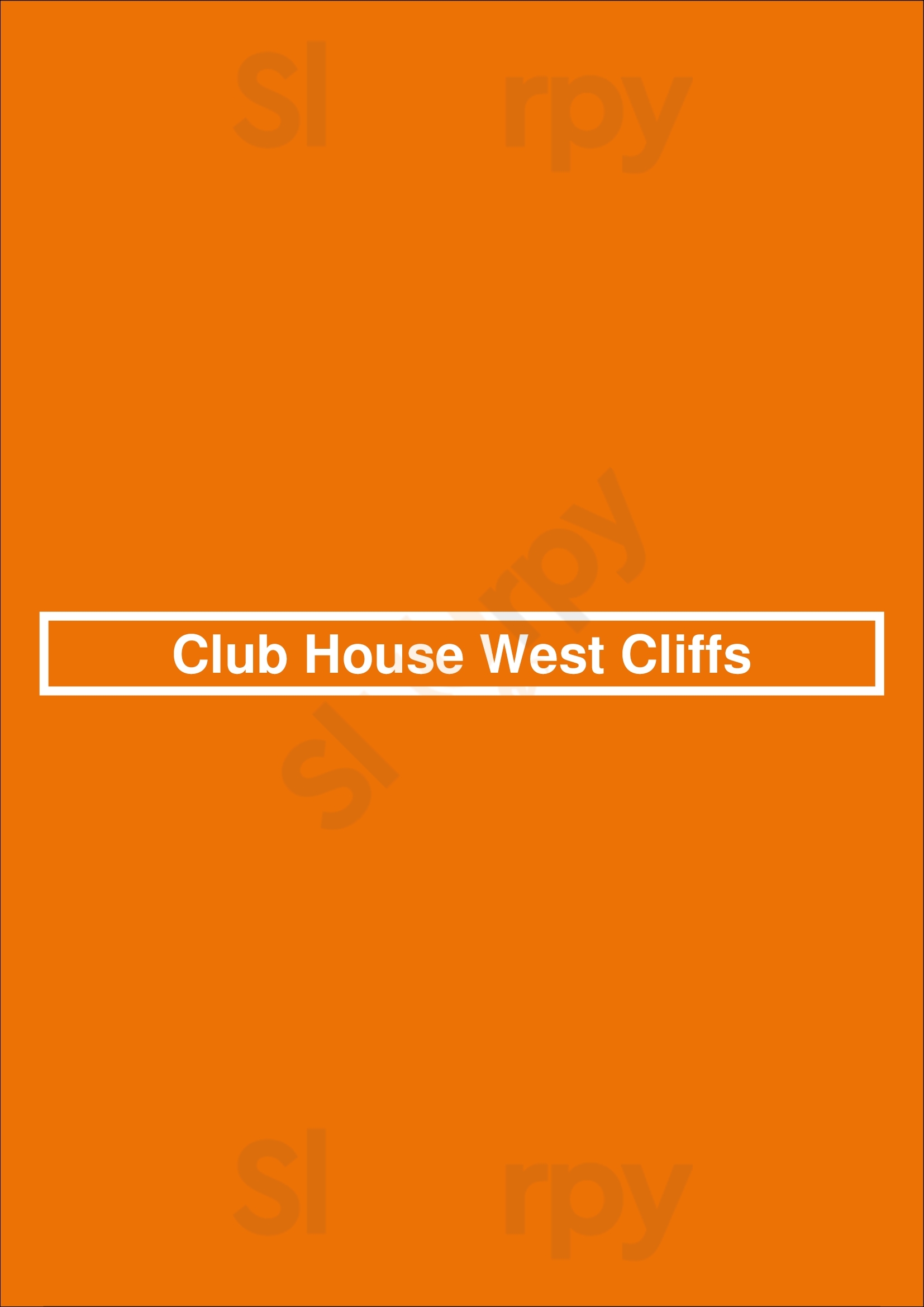 Club House West Cliffs Óbidos Menu - 1