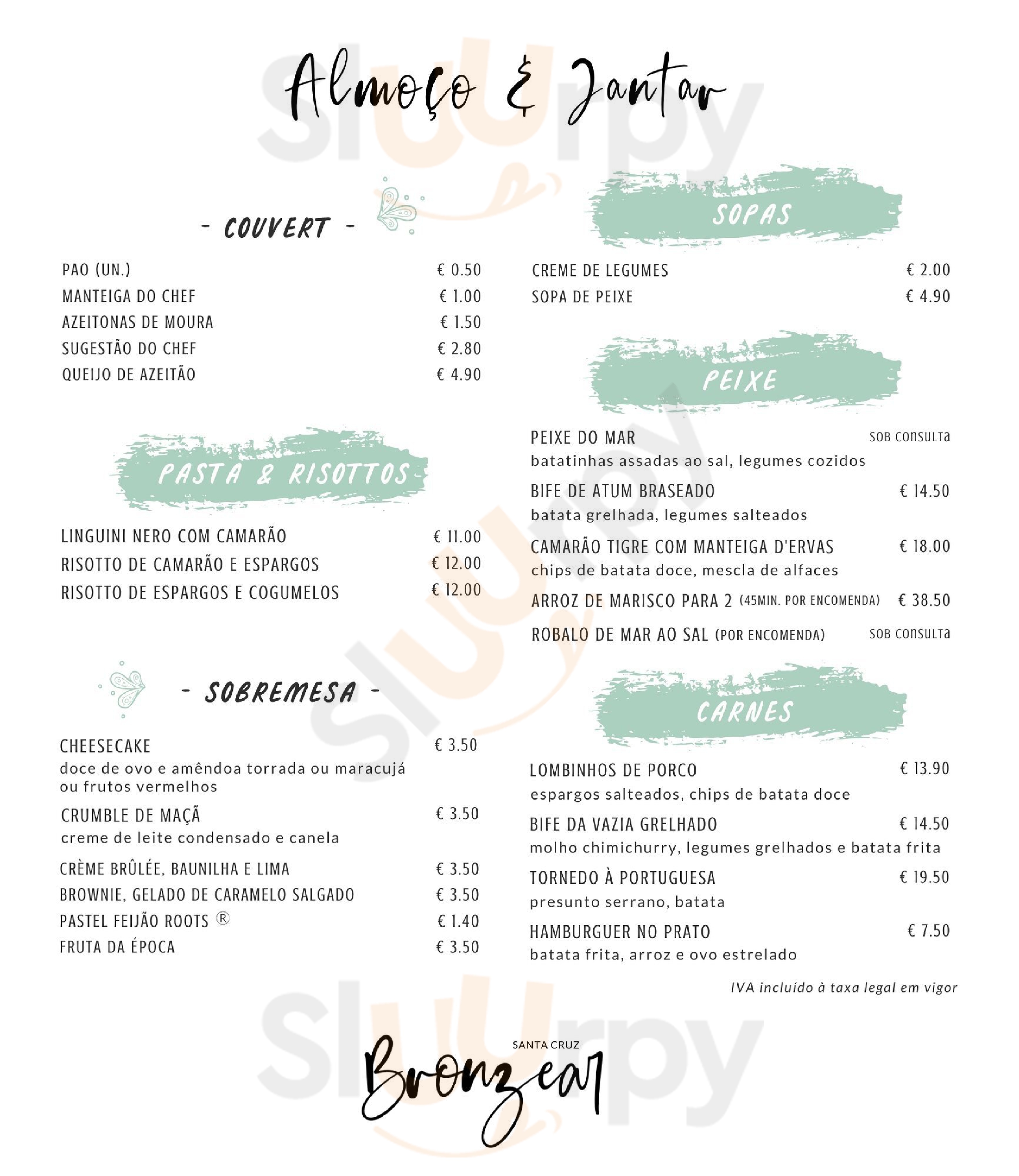 Bronzear Beach Bar & Restaurant Torres Vedras Menu - 1