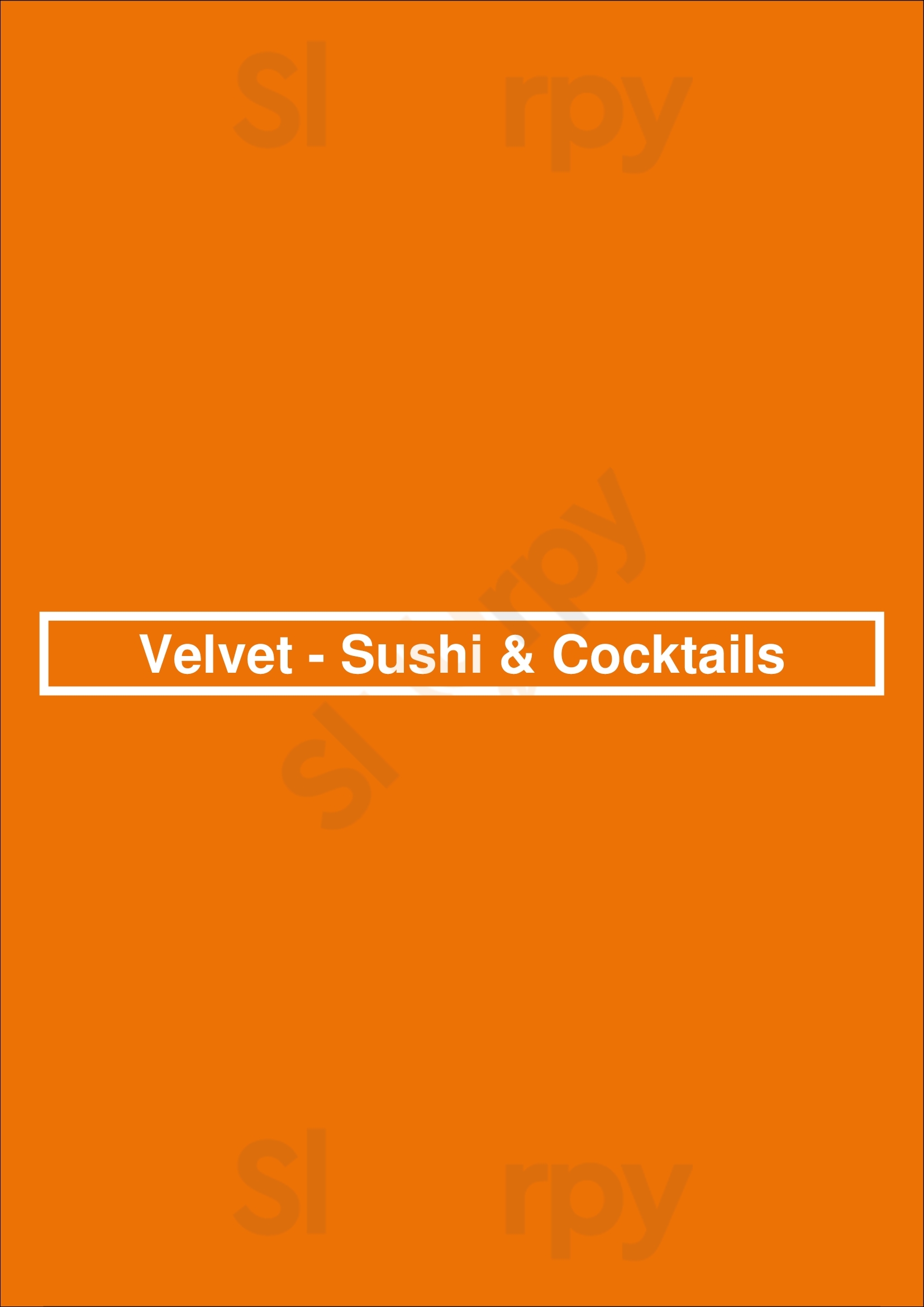 Velvet - Sushi & Cocktails Póvoa de Varzim Menu - 1