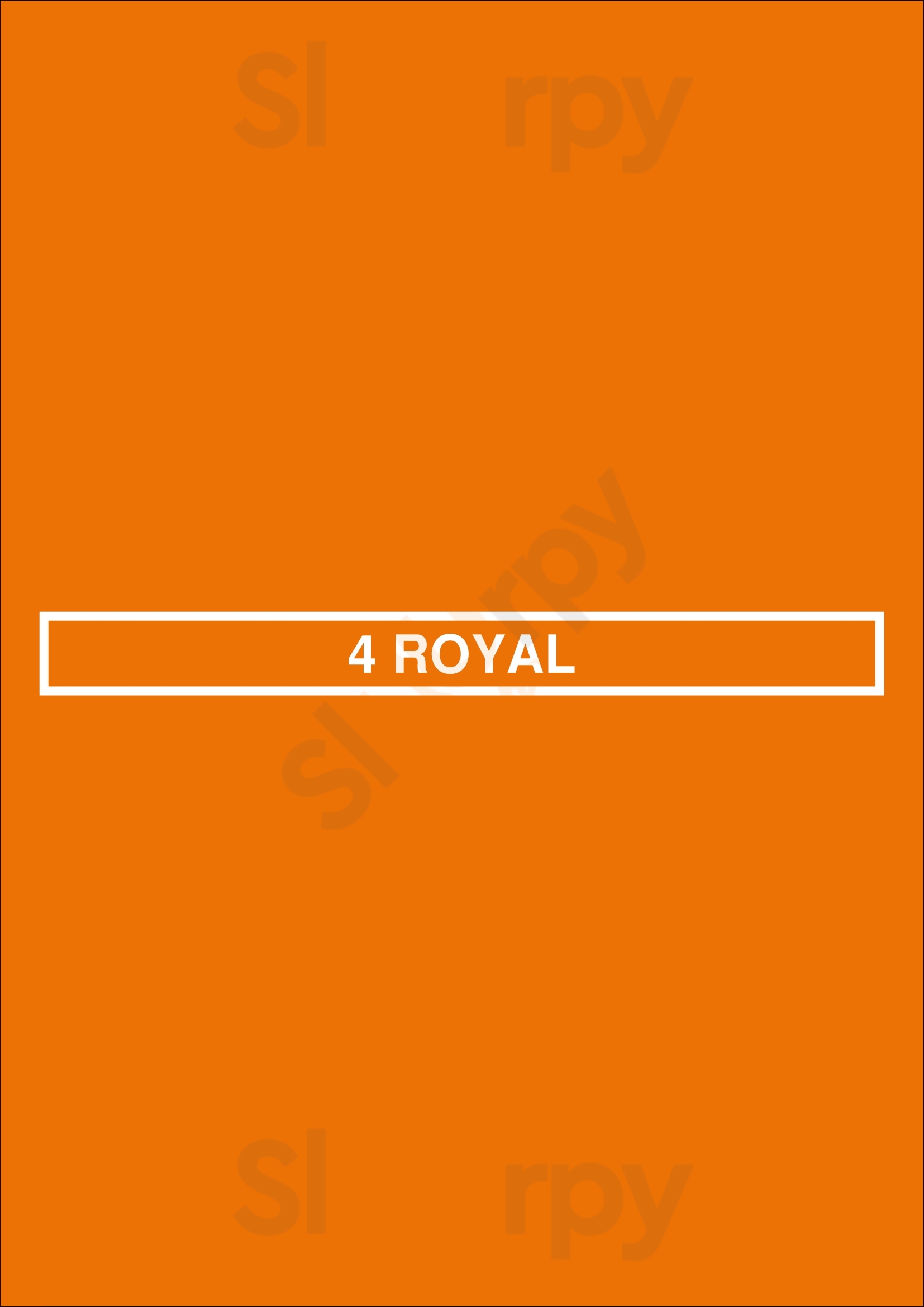 4 Royal Porto Menu - 1