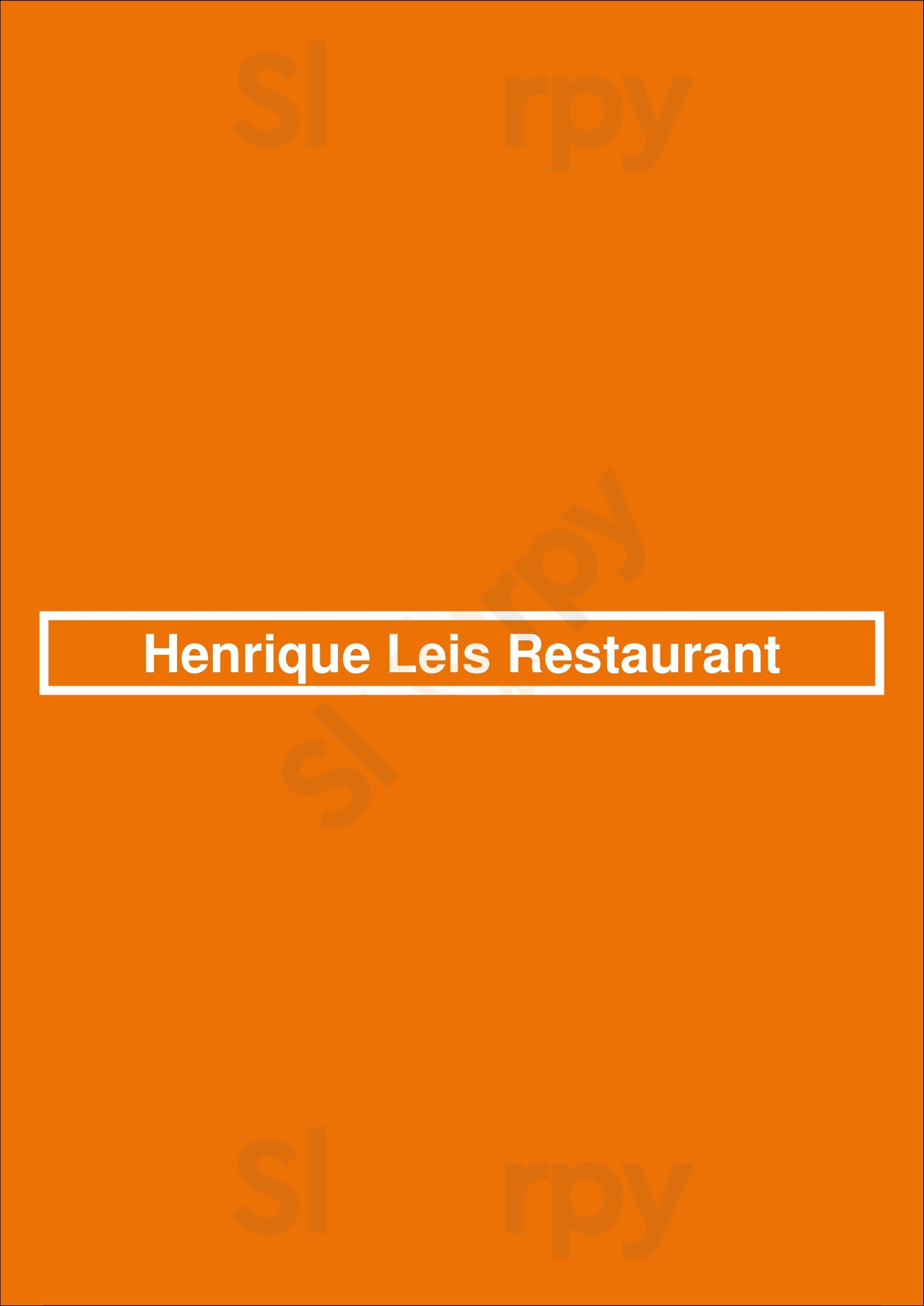 Henrique Leis Restaurant Loulé Menu - 1