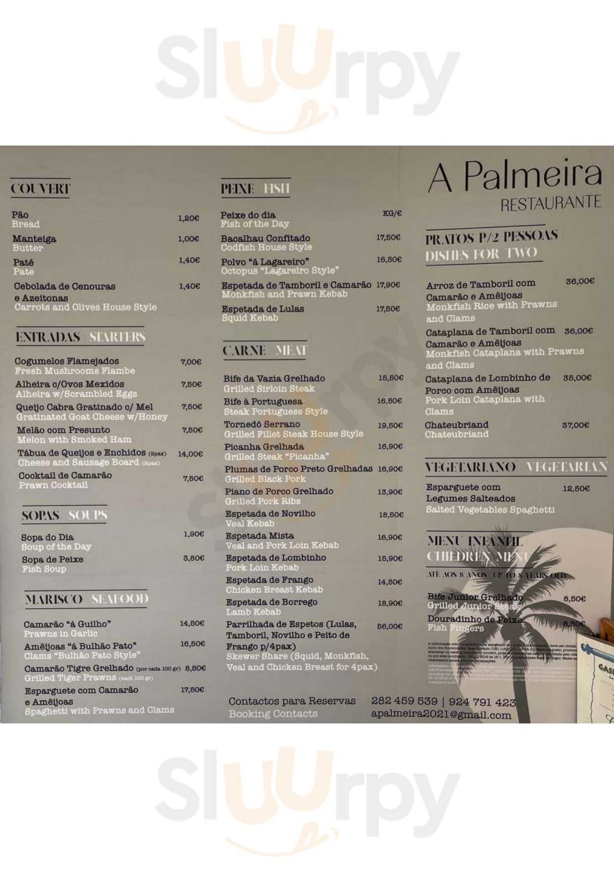 Restaurante A Palmeira Estombar Menu - 1