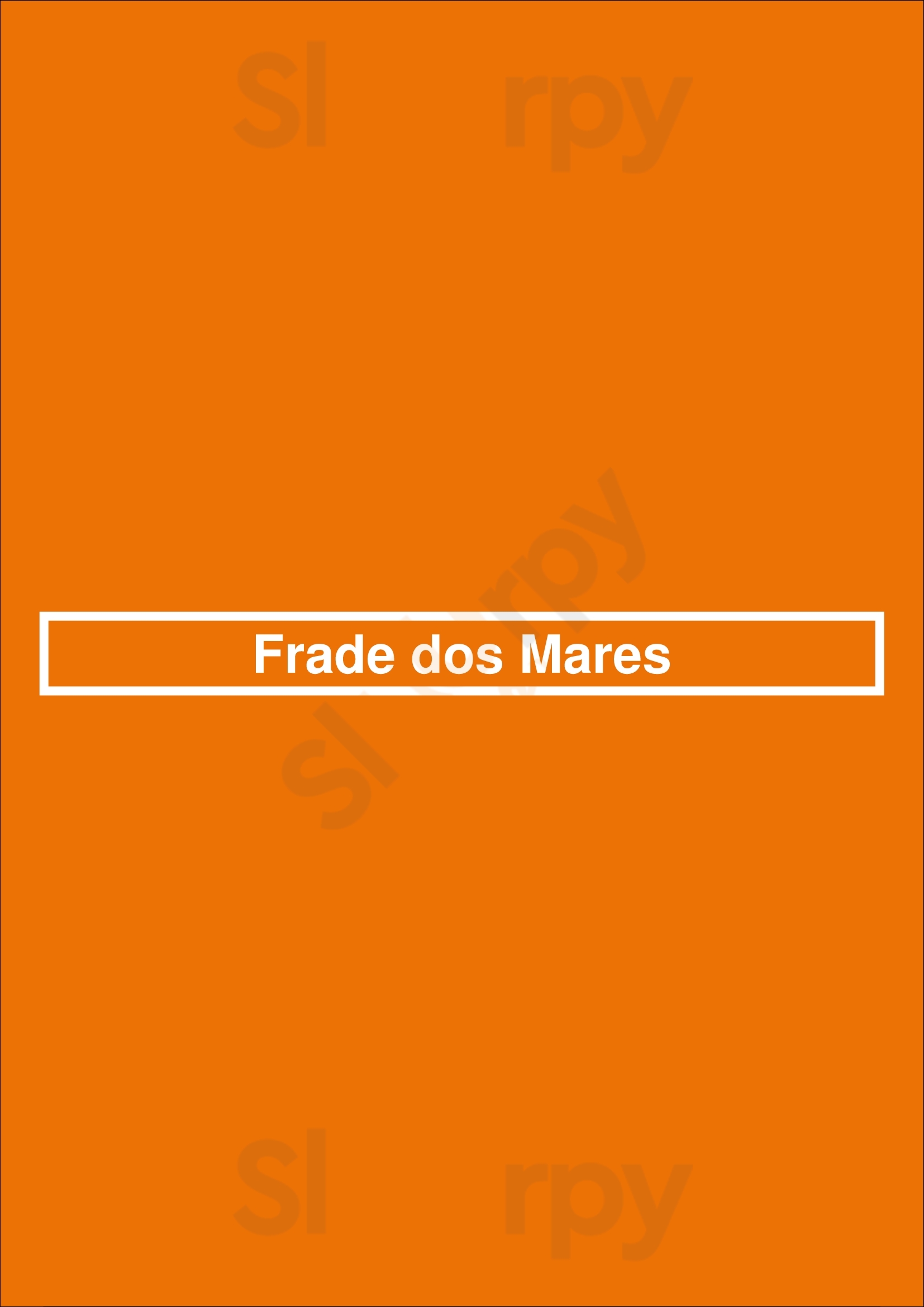Frade Dos Mares Lisboa Menu - 1