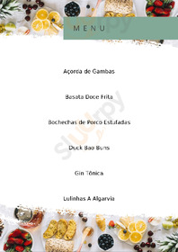 Coral Food & Wine menu