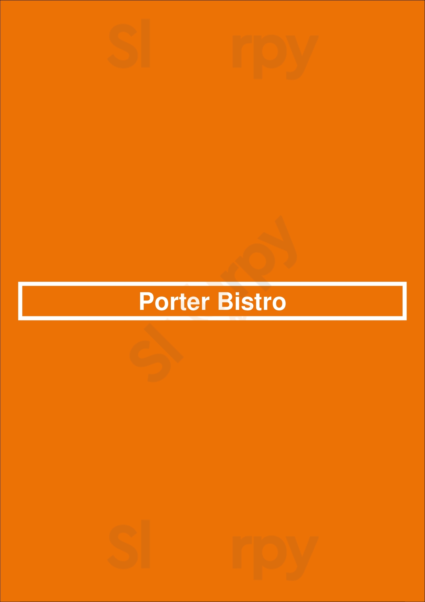 Porter Bistro Lisboa Menu - 1