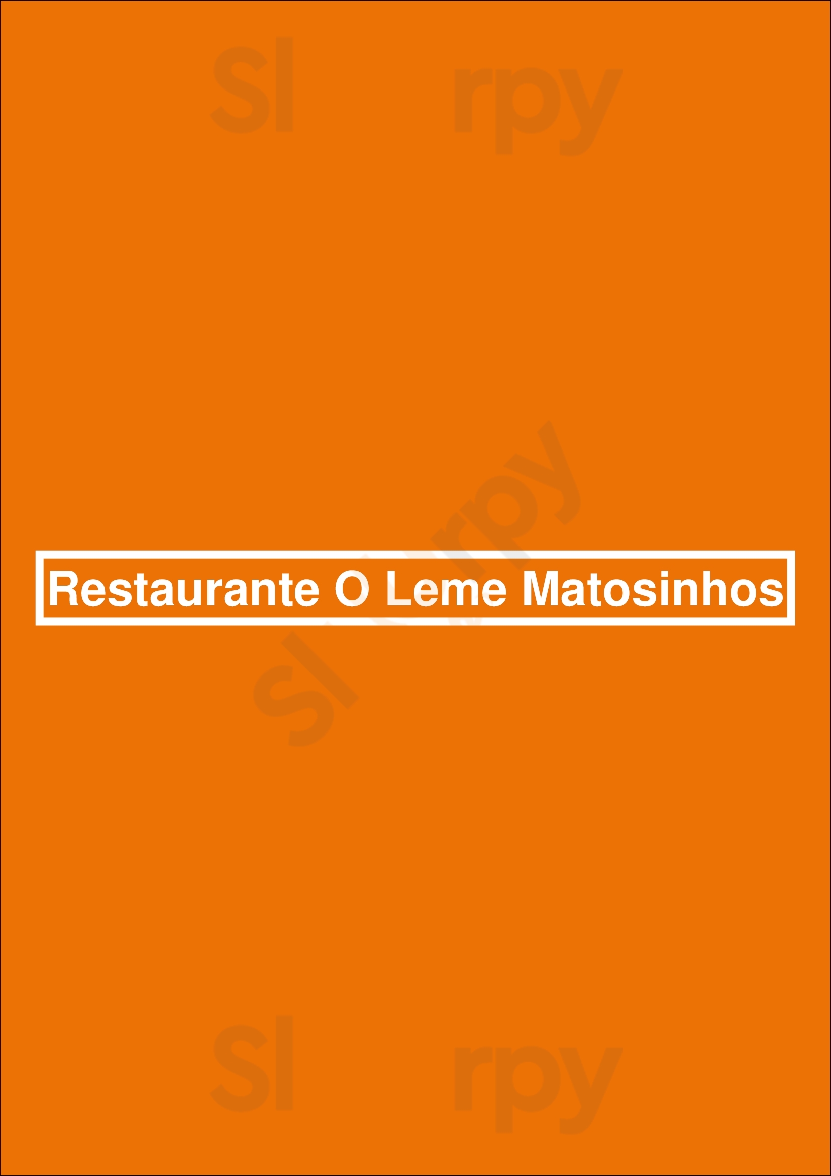 Restaurante O Leme Matosinhos Matosinhos Menu - 1