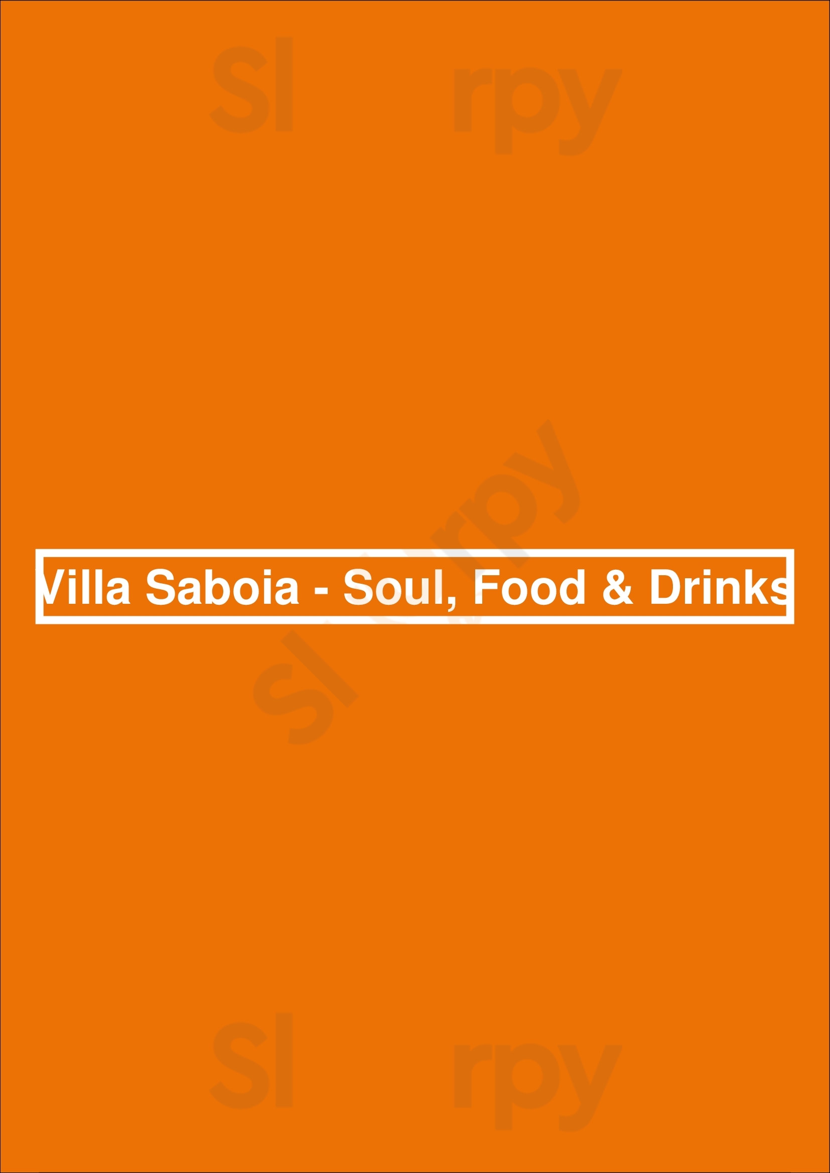 Villa Saboia - Soul, Food & Drinks Estoril Menu - 1