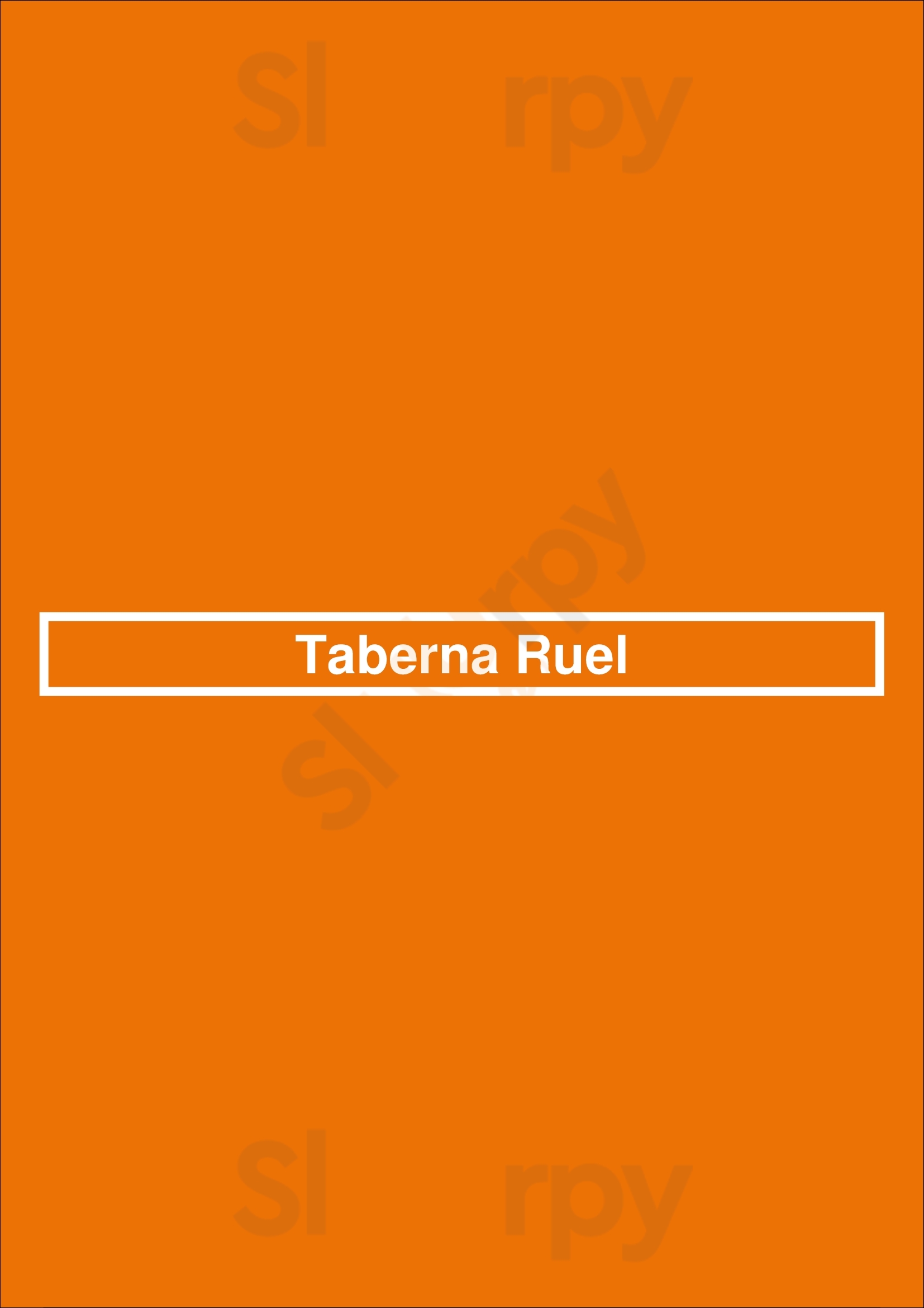Taberna Ruel Funchal Menu - 1