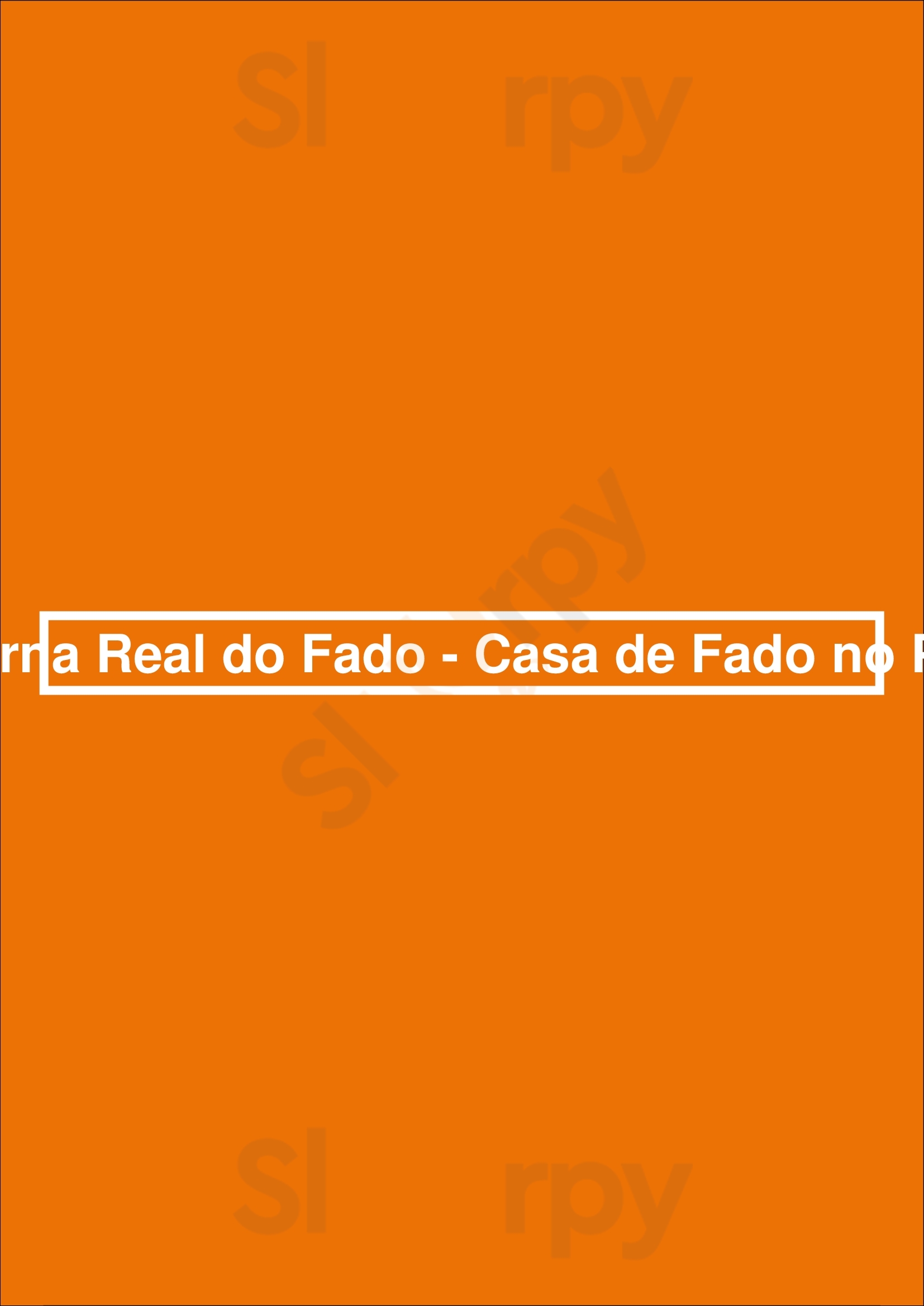 Taberna Real Do Fado - Casa De Fado No Porto Porto Menu - 1