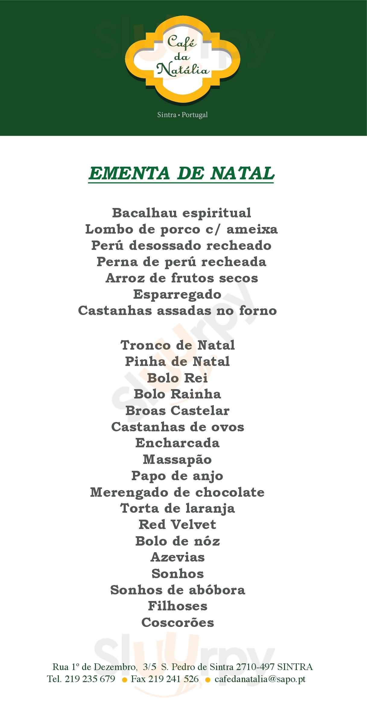 Café Da Natália Sintra Menu - 1