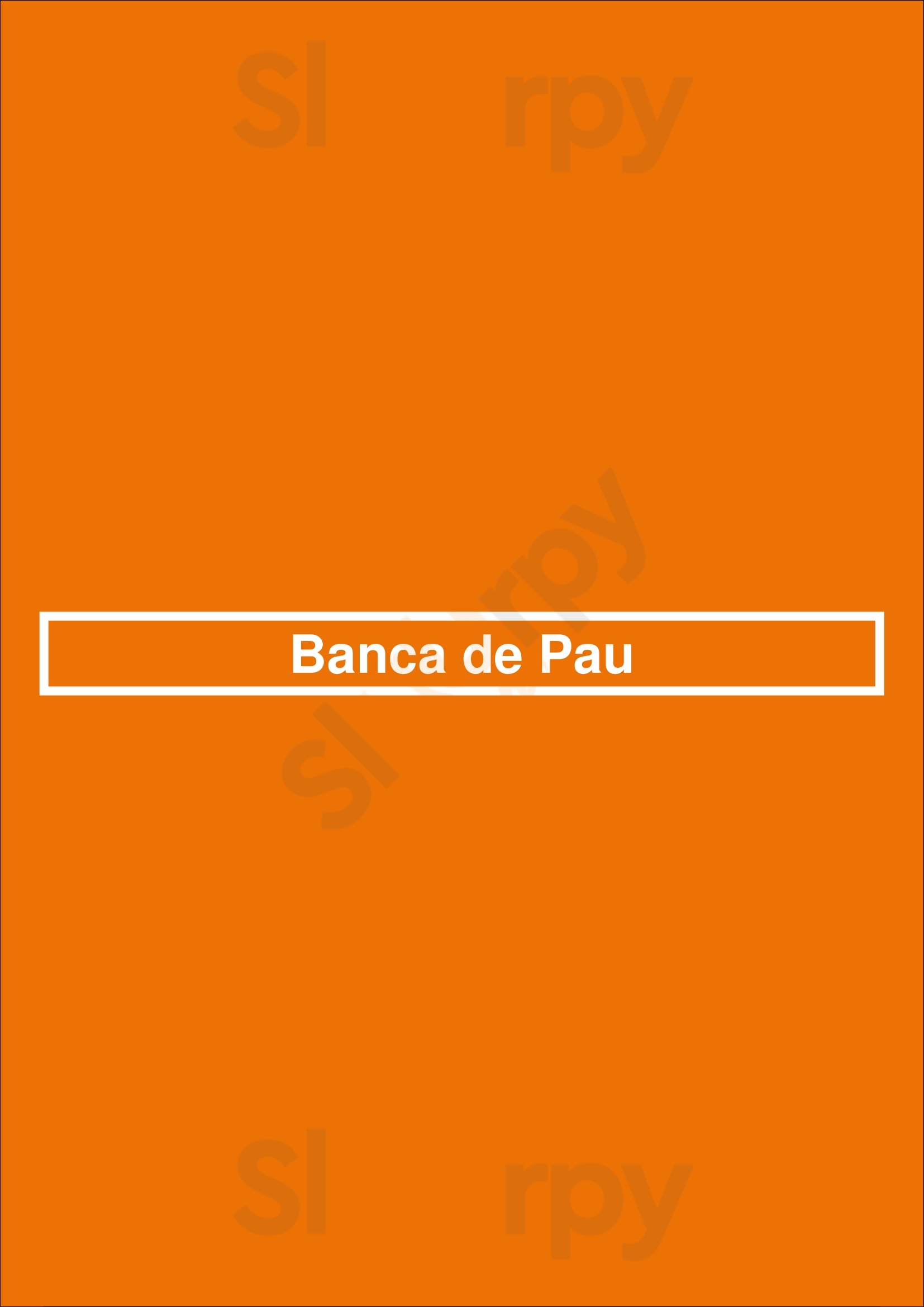 Banca De Pau Lisboa Menu - 1