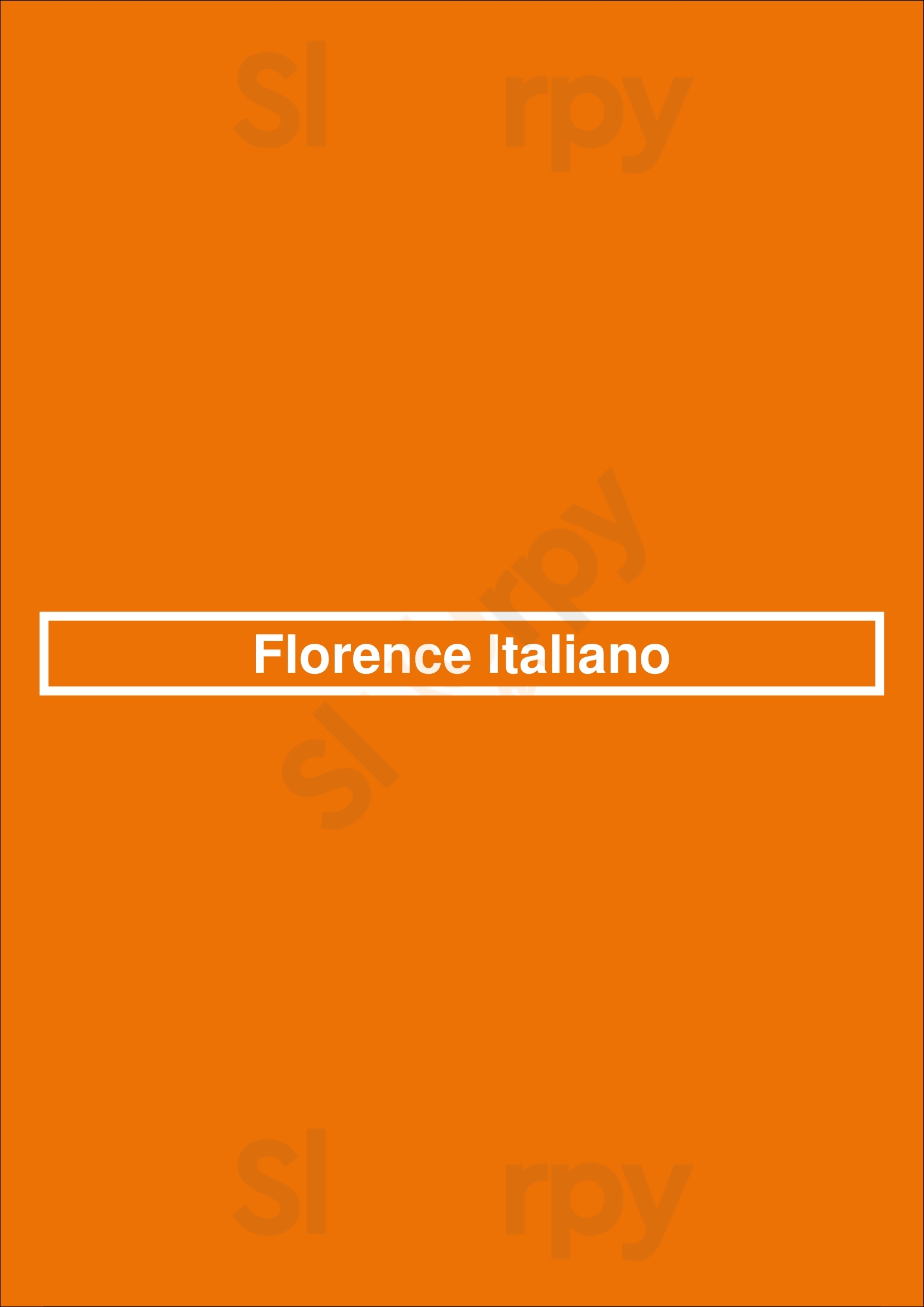 Florence Italiano Lisboa Menu - 1
