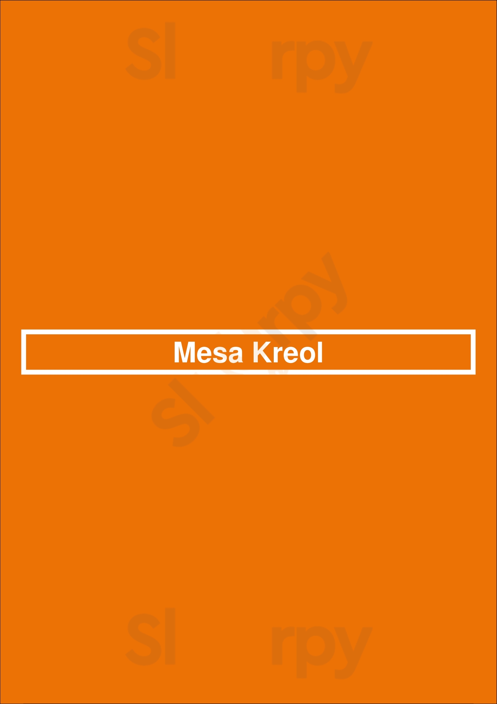 Mesa Kreol Lisboa Menu - 1