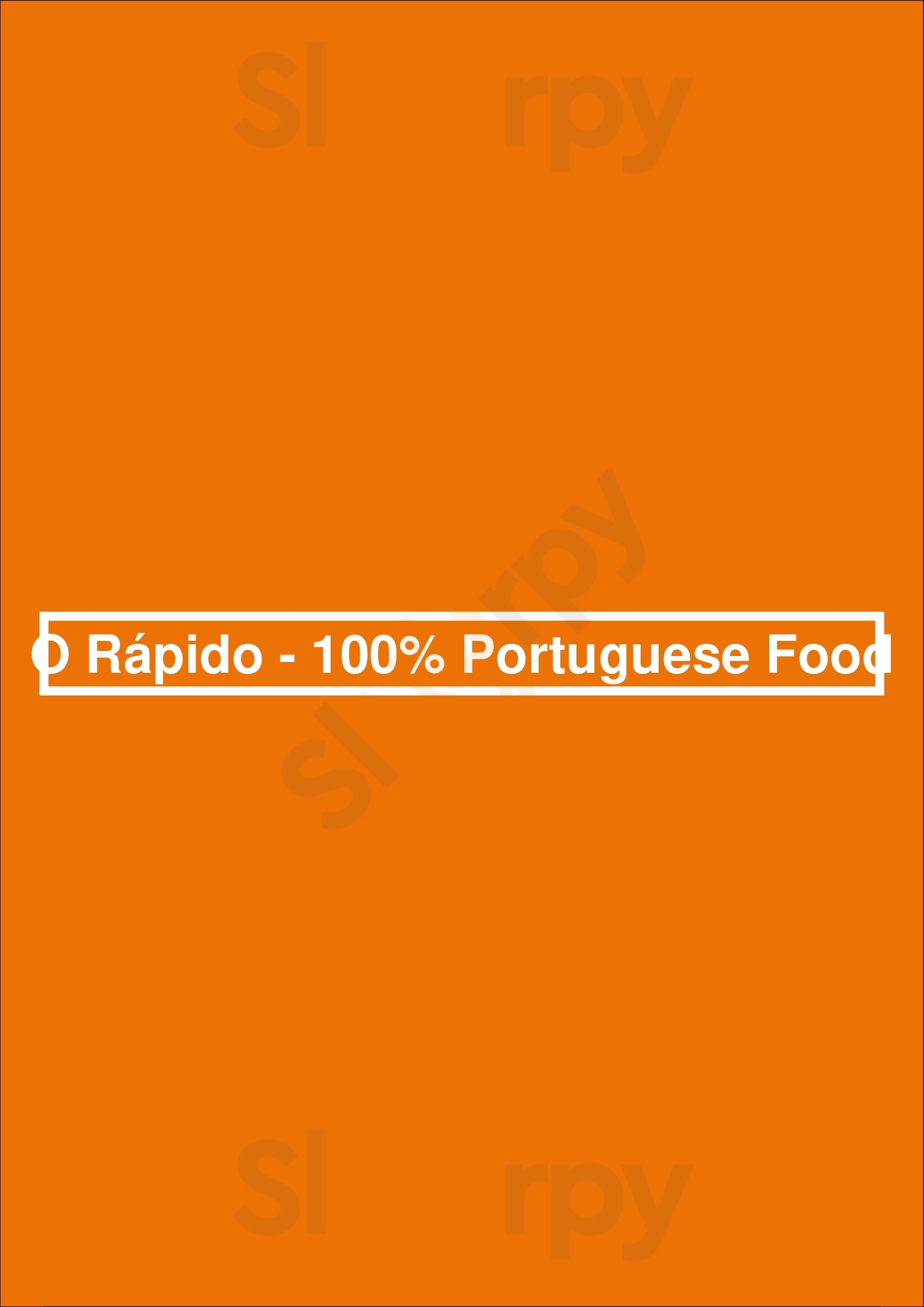 O Rápido - 100% Portuguese Food Porto Menu - 1