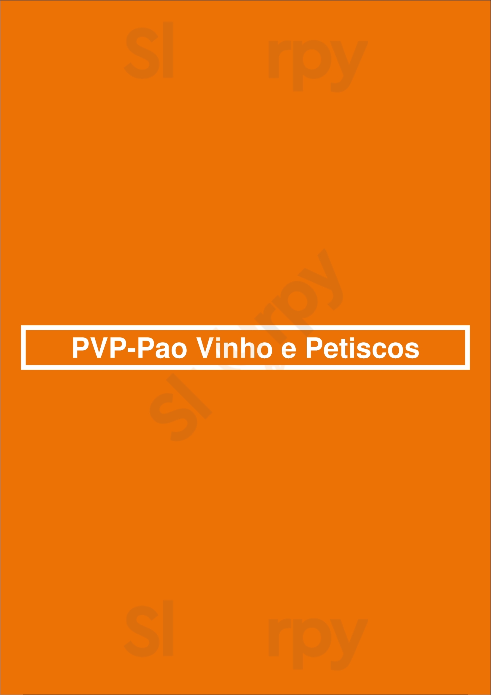 Pvp - Pao Vinho E Petiscos Funchal Menu - 1