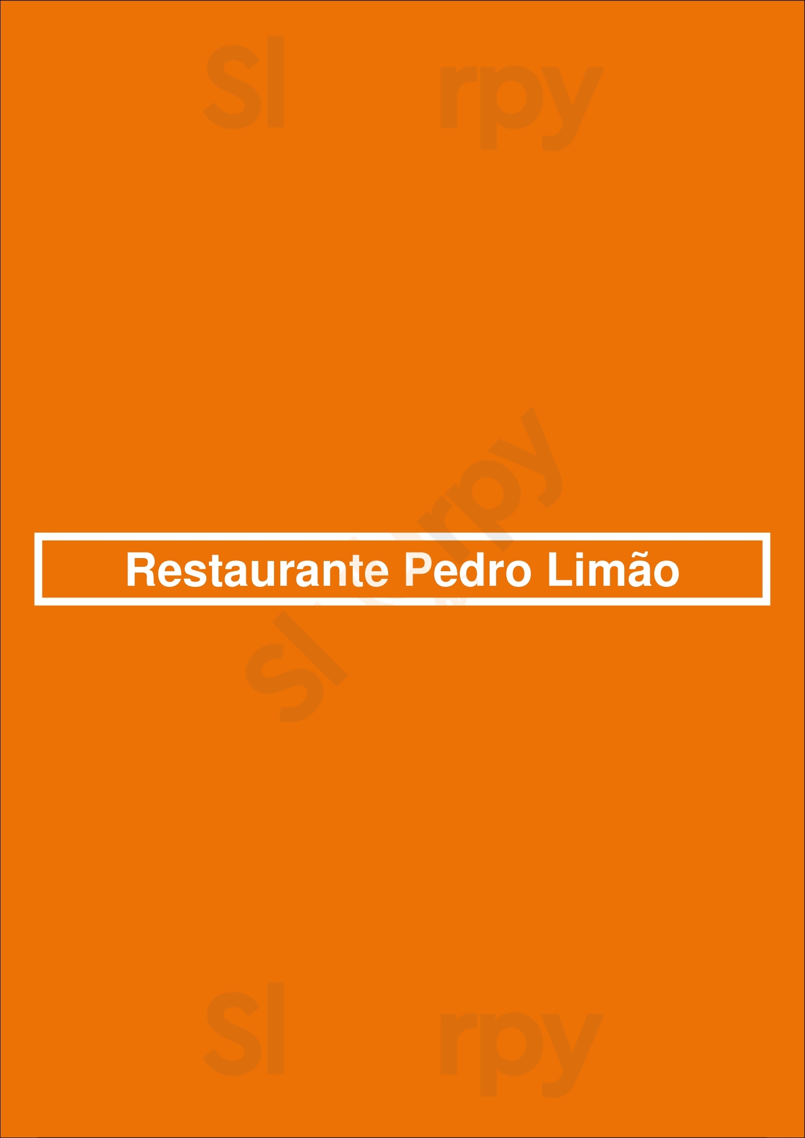 Restaurante Pedro Limão Porto Menu - 1