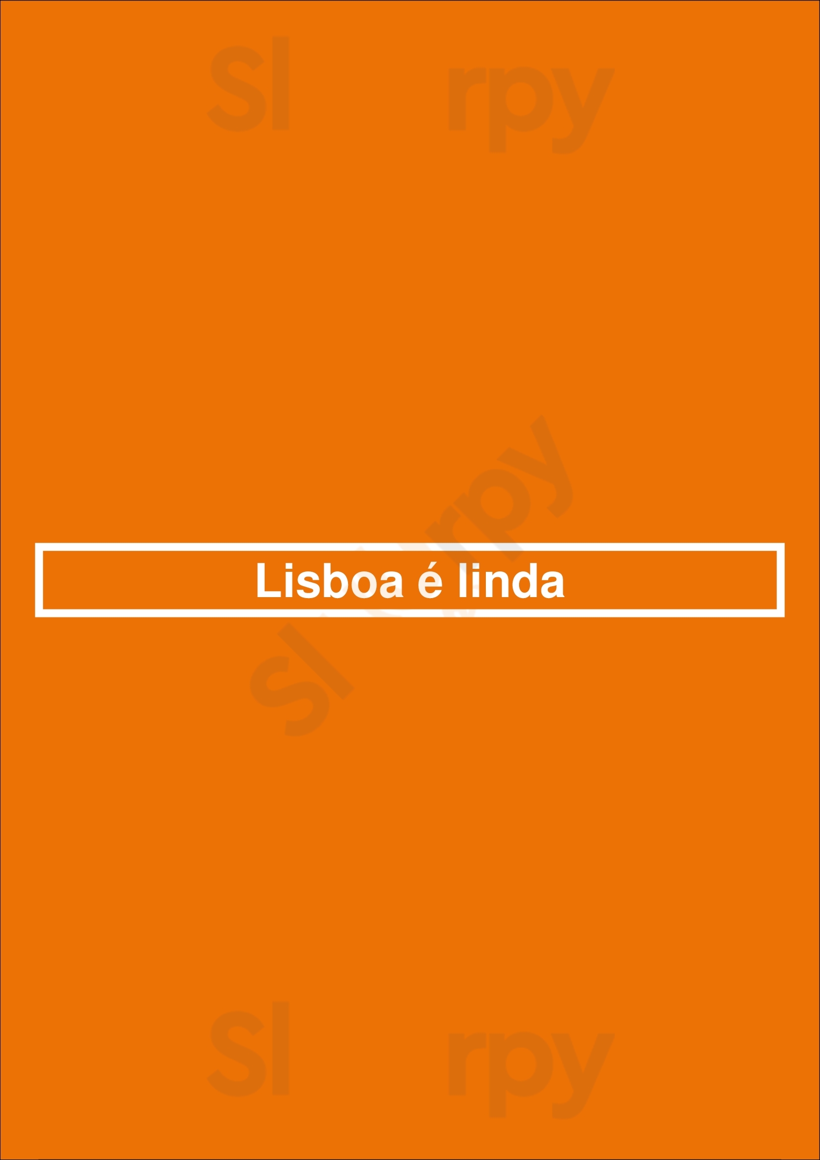 Lisboa é Linda Lisboa Menu - 1