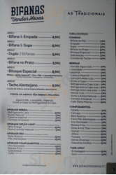 BIFANAS & COMPANHIA, Vendas Novas - Menu, Prices & Restaurant