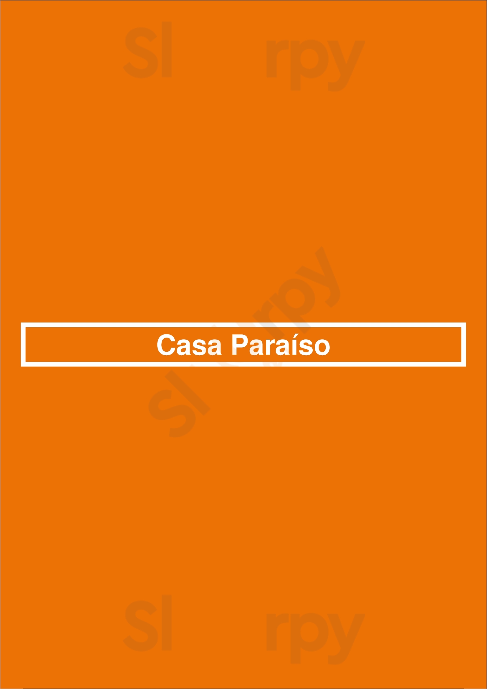 Casa Paraíso Porto Menu - 1