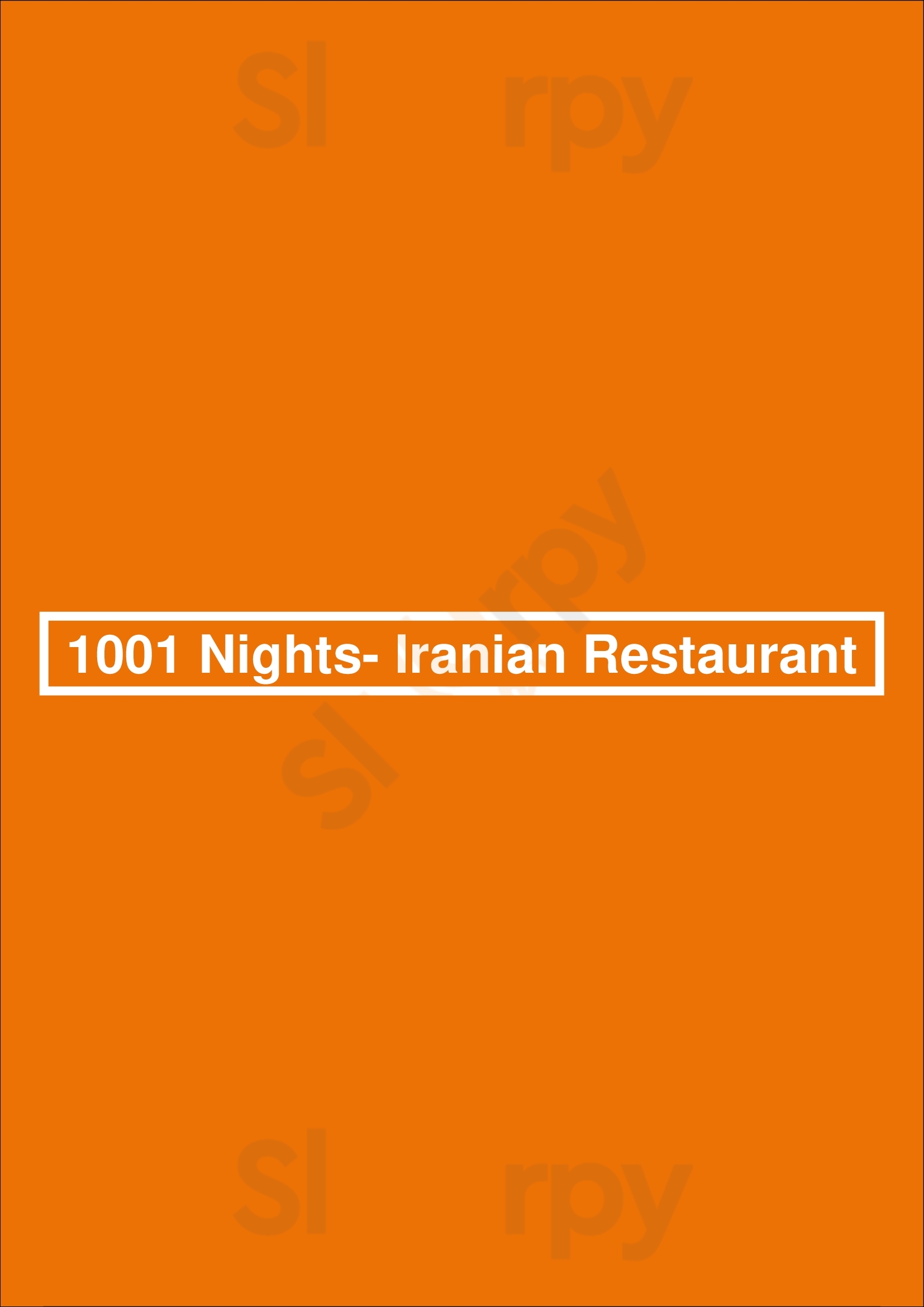 1001 Nights Restaurante Iraniano Lisboa Menu - 1