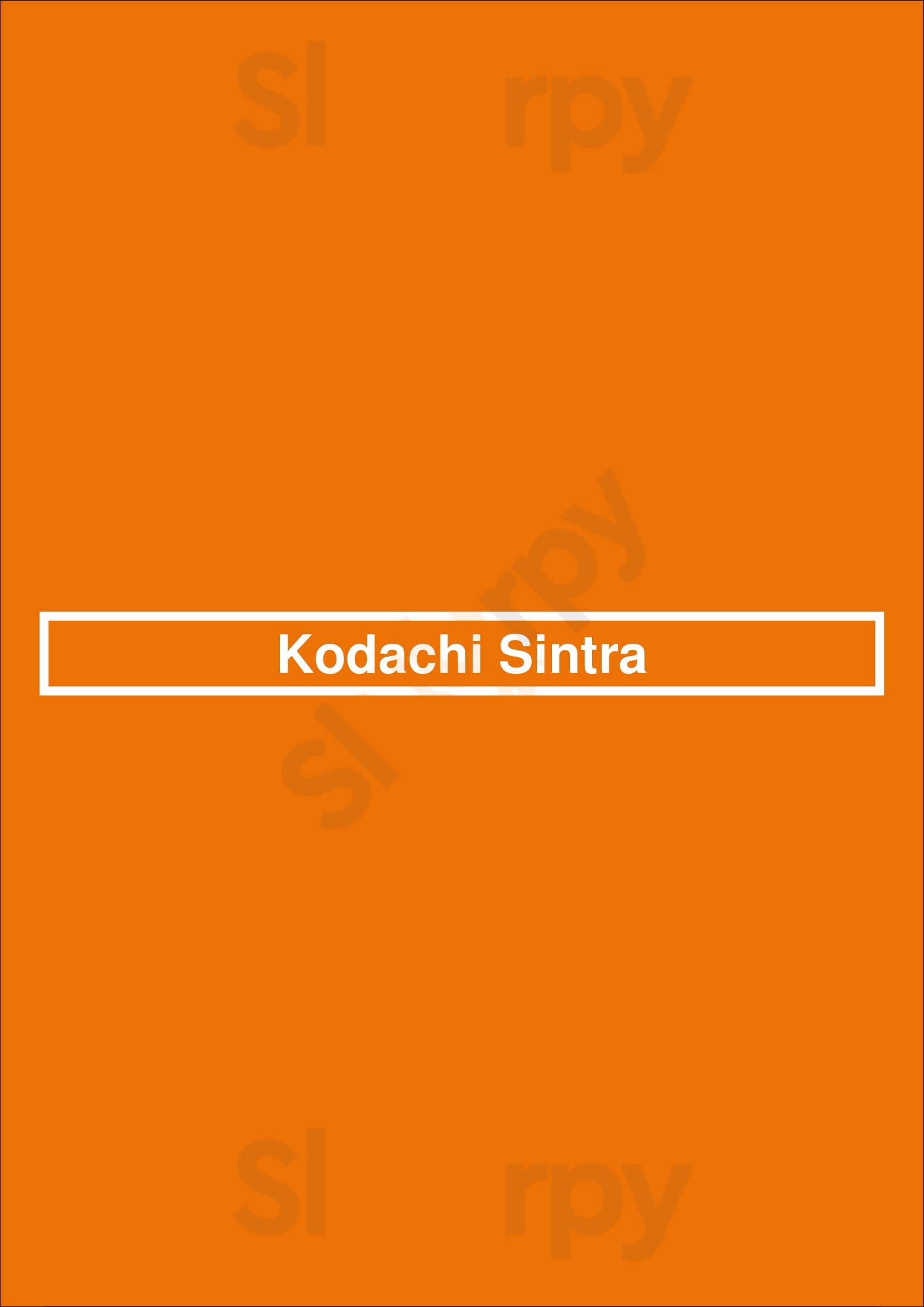 Kodachi Sintra Sintra Menu - 1