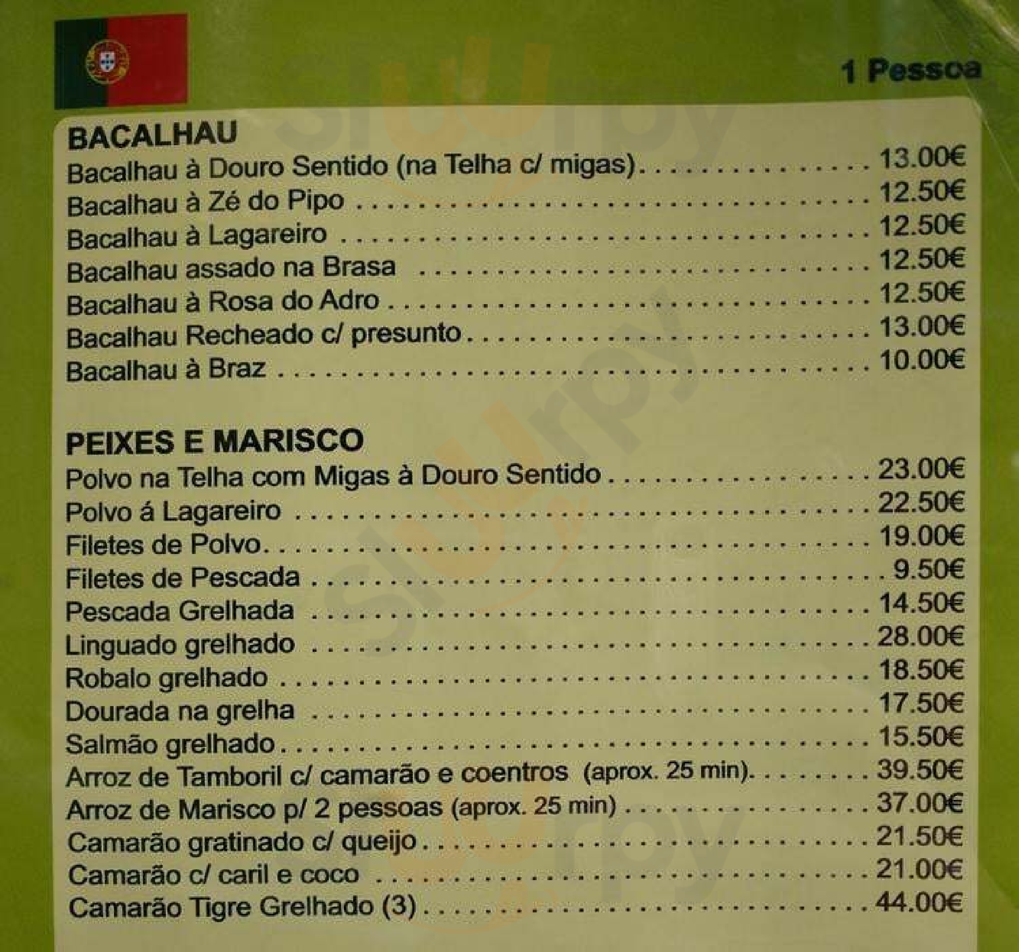 Douro Sentido Restaurante Porto Menu - 1