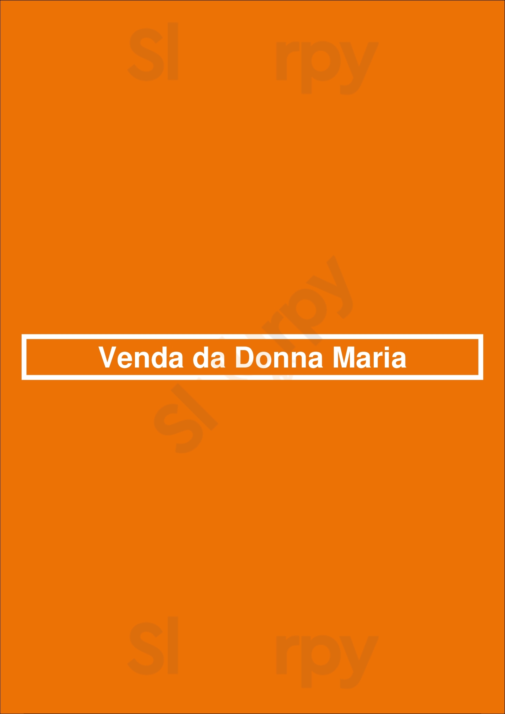 Venda Da Donna Maria Funchal Menu - 1