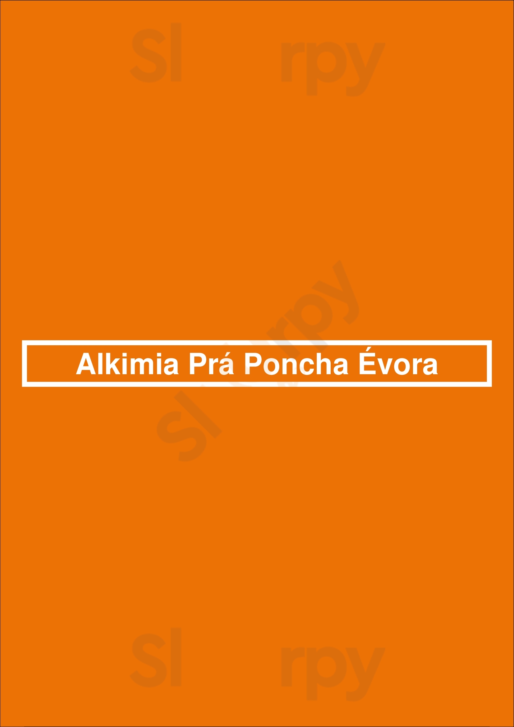 Alkimia Pra Poncha Évora Menu - 1