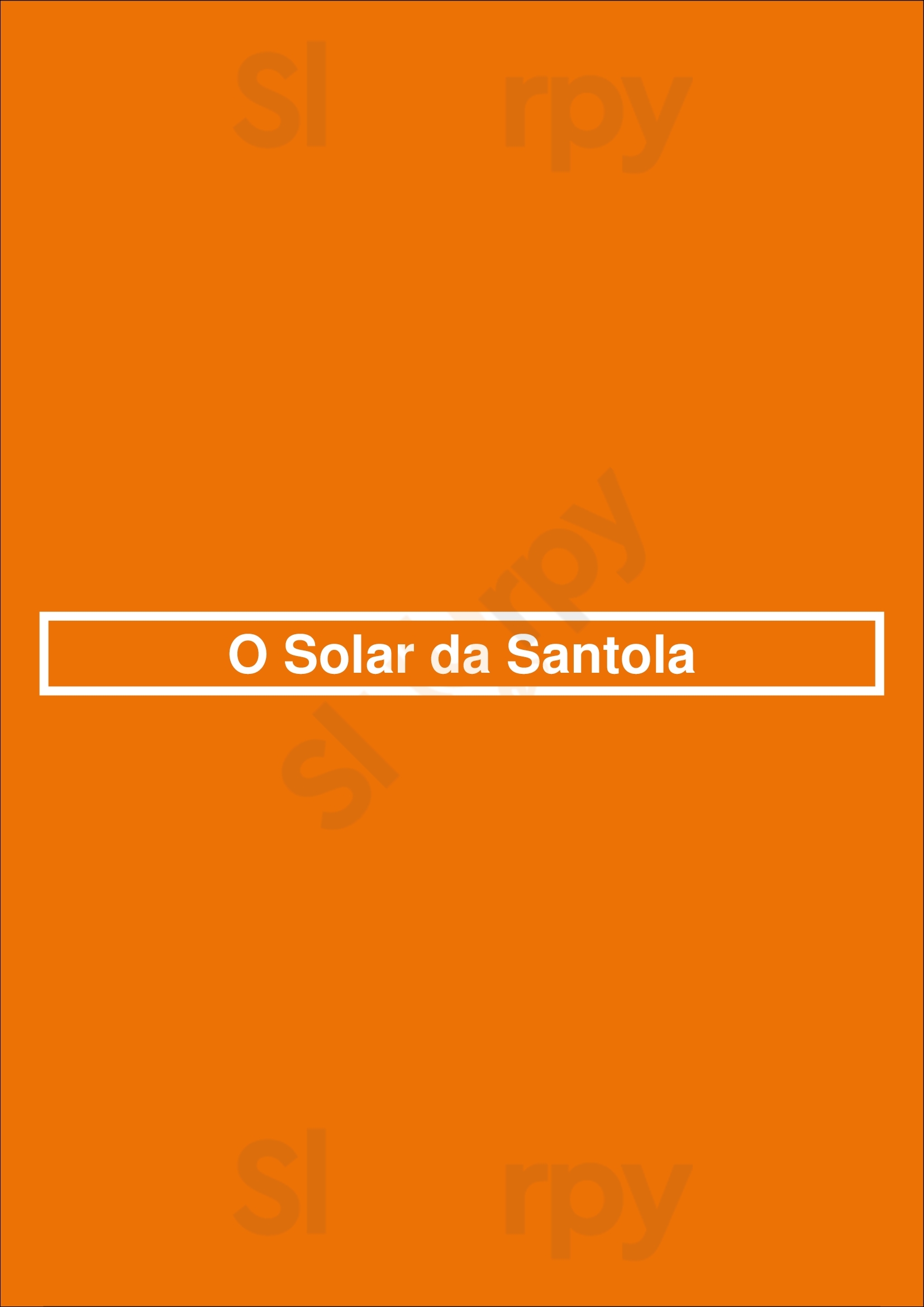 O Solar Da Santola Madeira Menu - 1