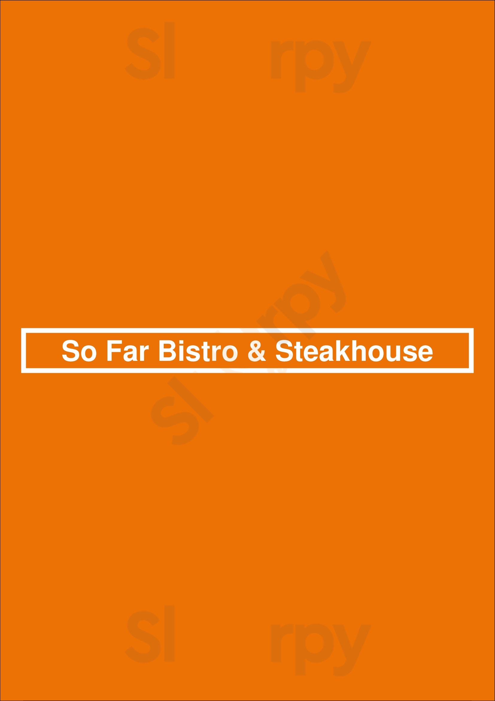 So Far Bistro & Steakhouse Funchal Menu - 1