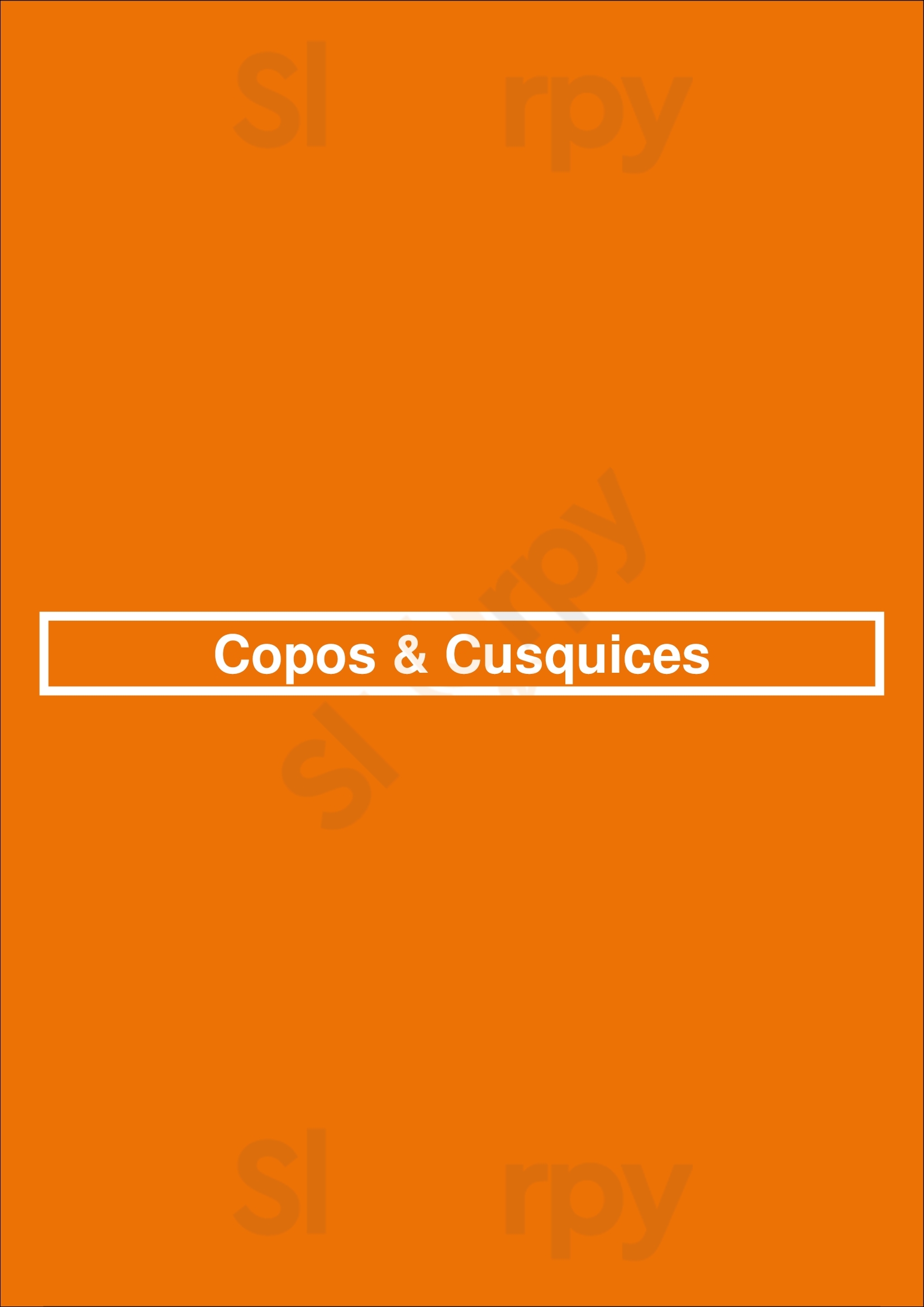 Copos & Cusquices Porto Menu - 1