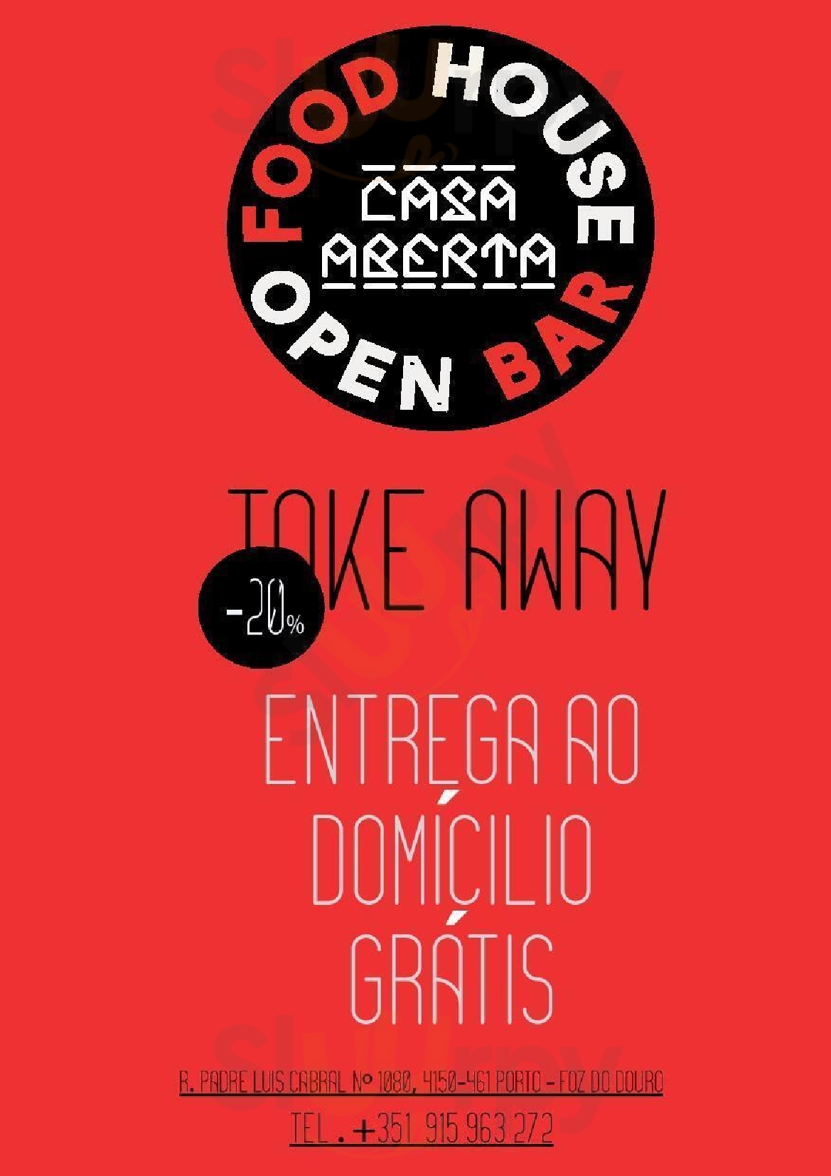 Casa Aberta Open Bar & Food House Porto Menu - 1